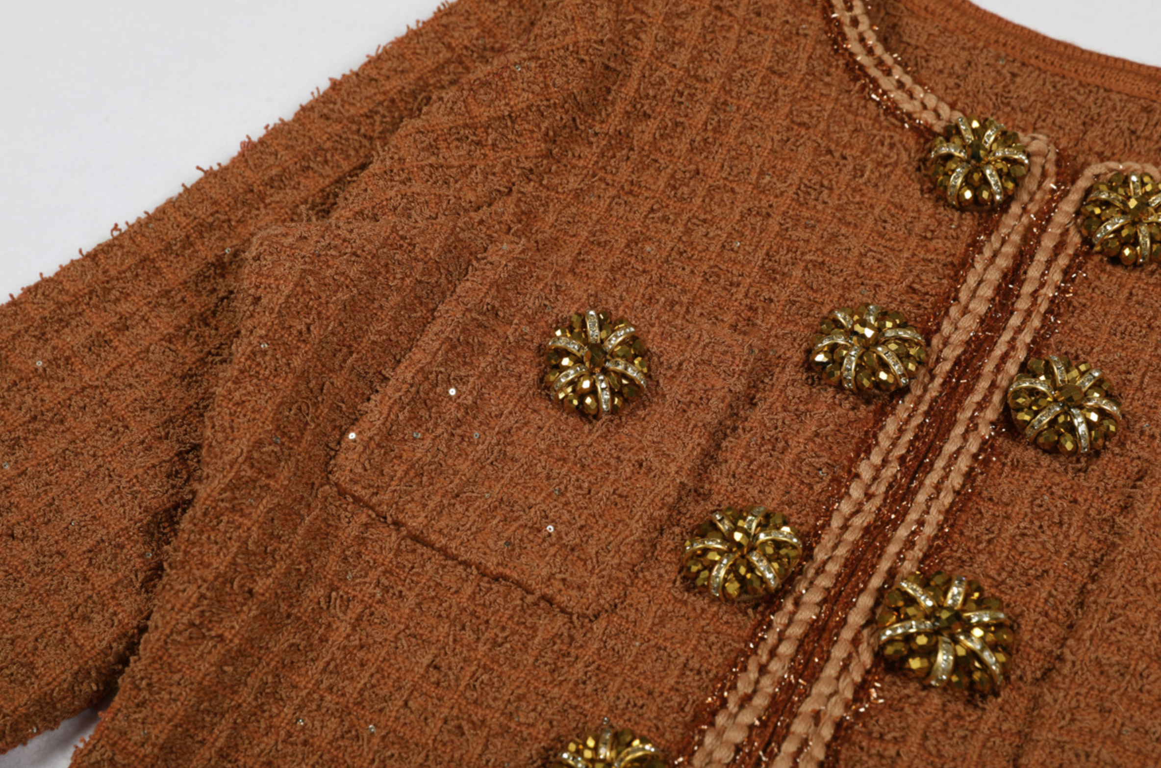 Brown Textured Knit Midi Dress