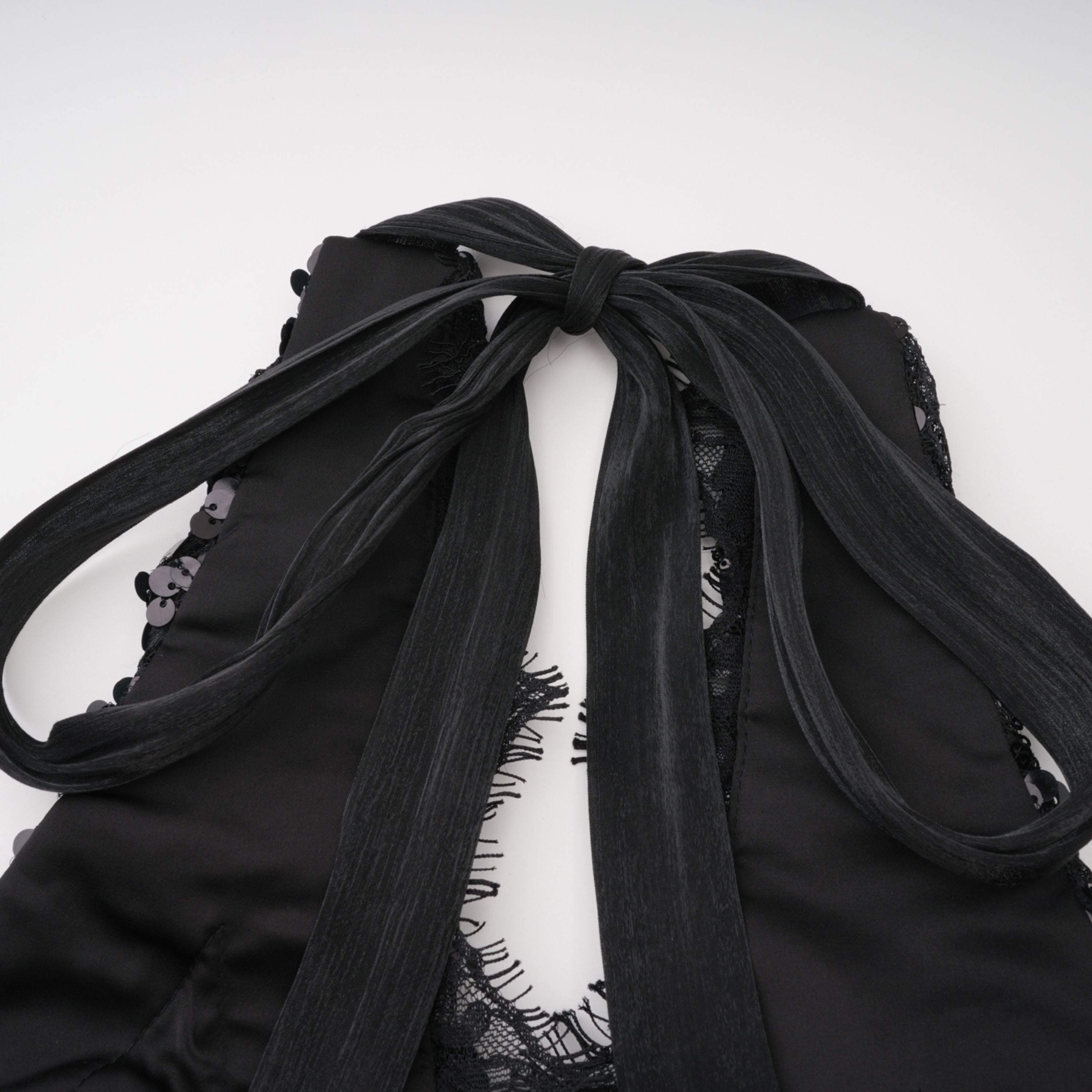 Siphokazi Black Halterneck Embellished Corset Maxi Gown (Final Sale-US Only)
