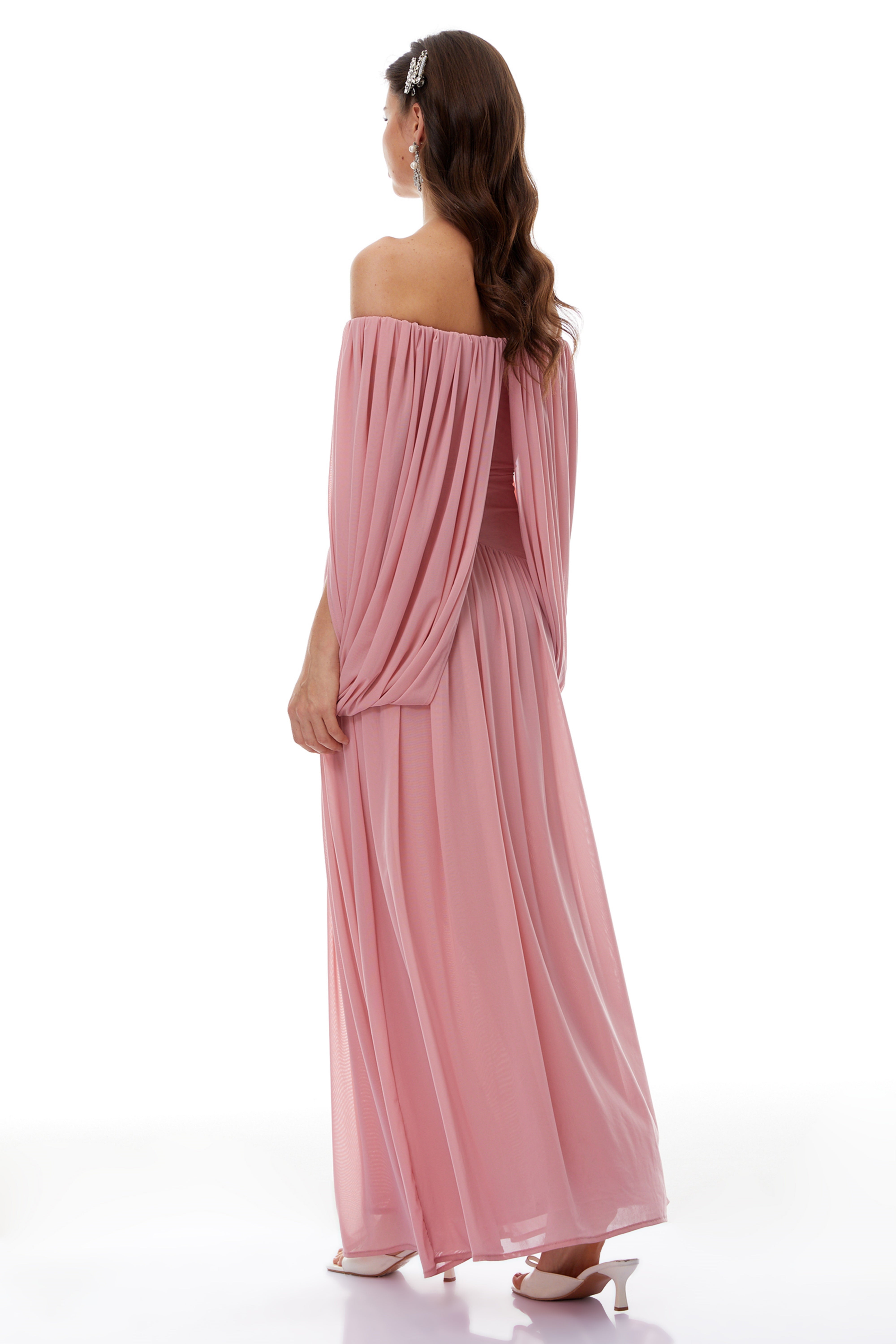 Suné Pink Cross Front Ruched Maxi Dress (Final Sale)