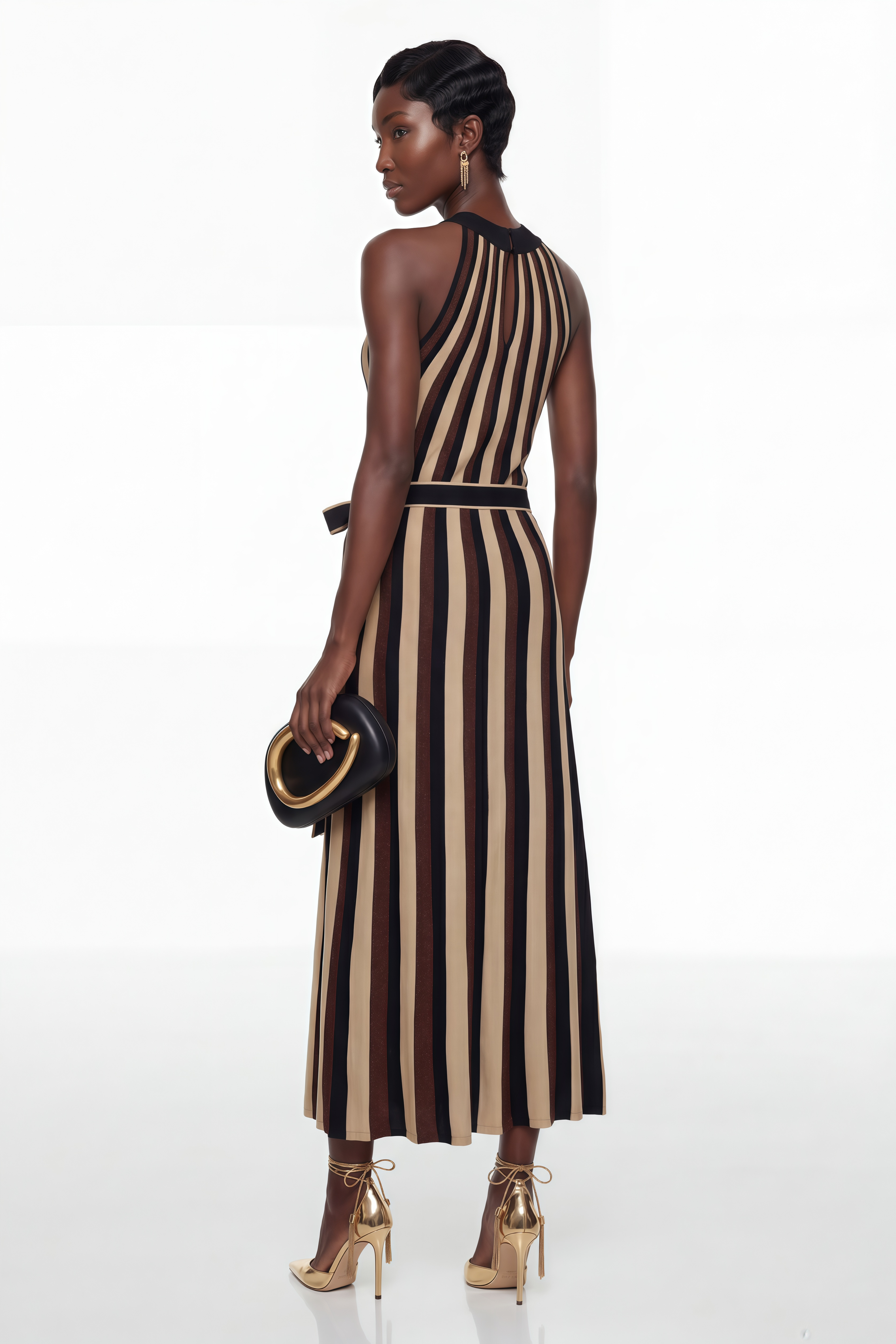 Wendy Brown Color Block Maxi Dress