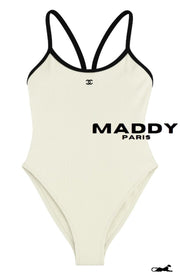 CHANTELLE RIBBED STRETCH ONE-PIECE SWIMSUIT – WHITE