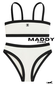 CHANTELLE RIBBED STRETCH BIKINI SET – WHITE