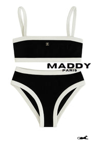CHANTELLE RIBBED STRETCH BIKINI SET – BLACK