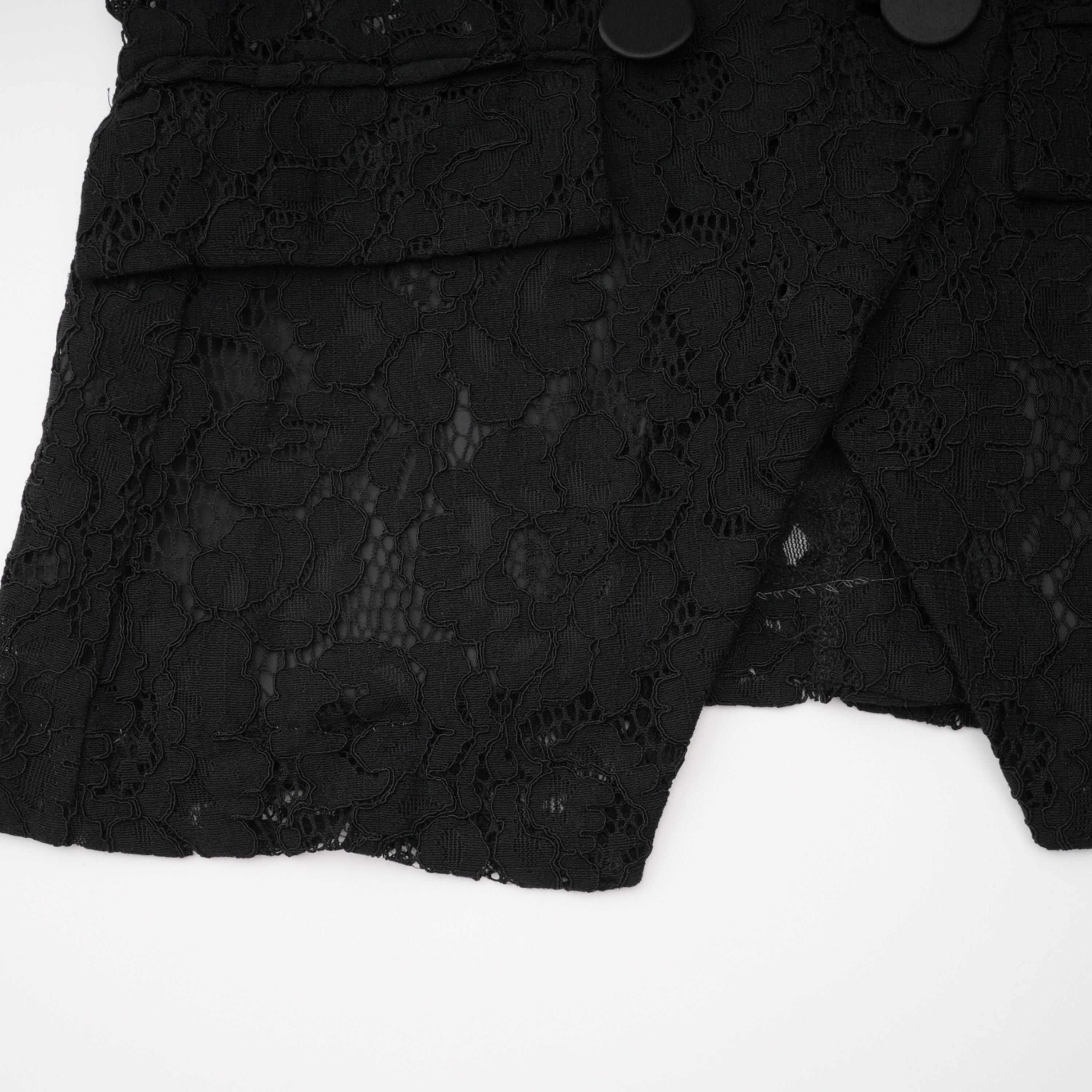 Zoé Black Sheer Lace Blazer & Trousers Matching Set
