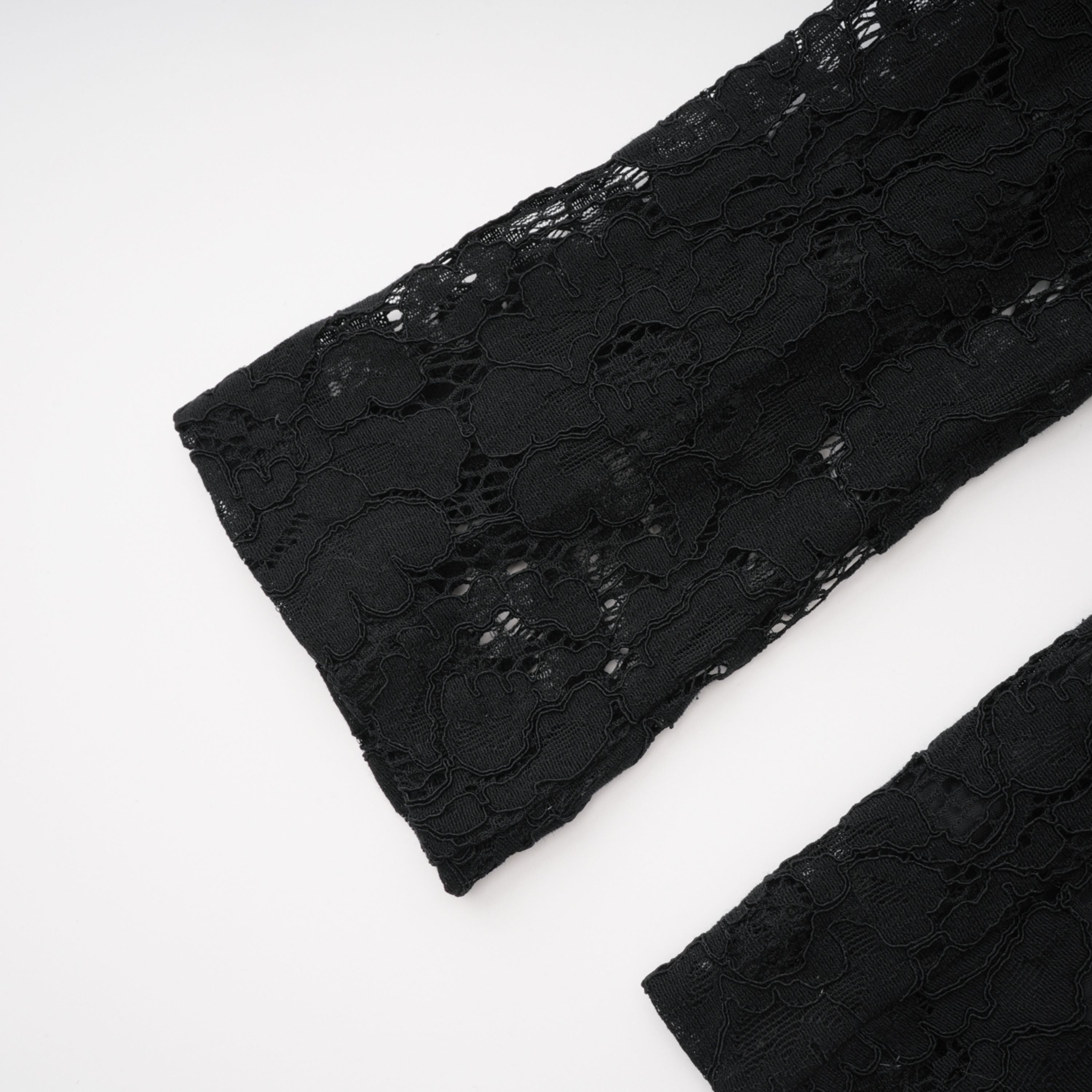 Zoé Black Sheer Lace Blazer & Trousers Matching Set
