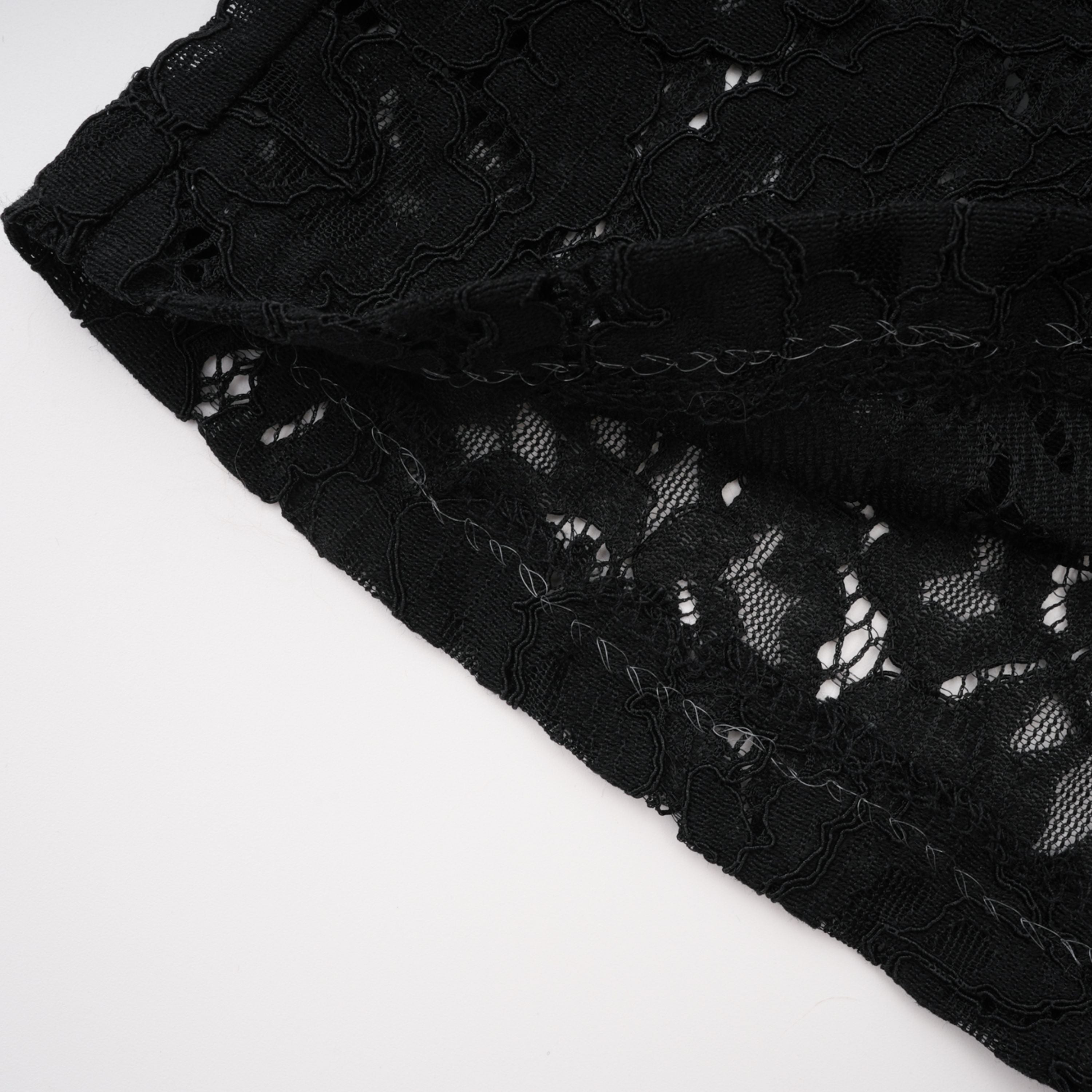 Zoé Black Sheer Lace Blazer & Trousers Matching Set