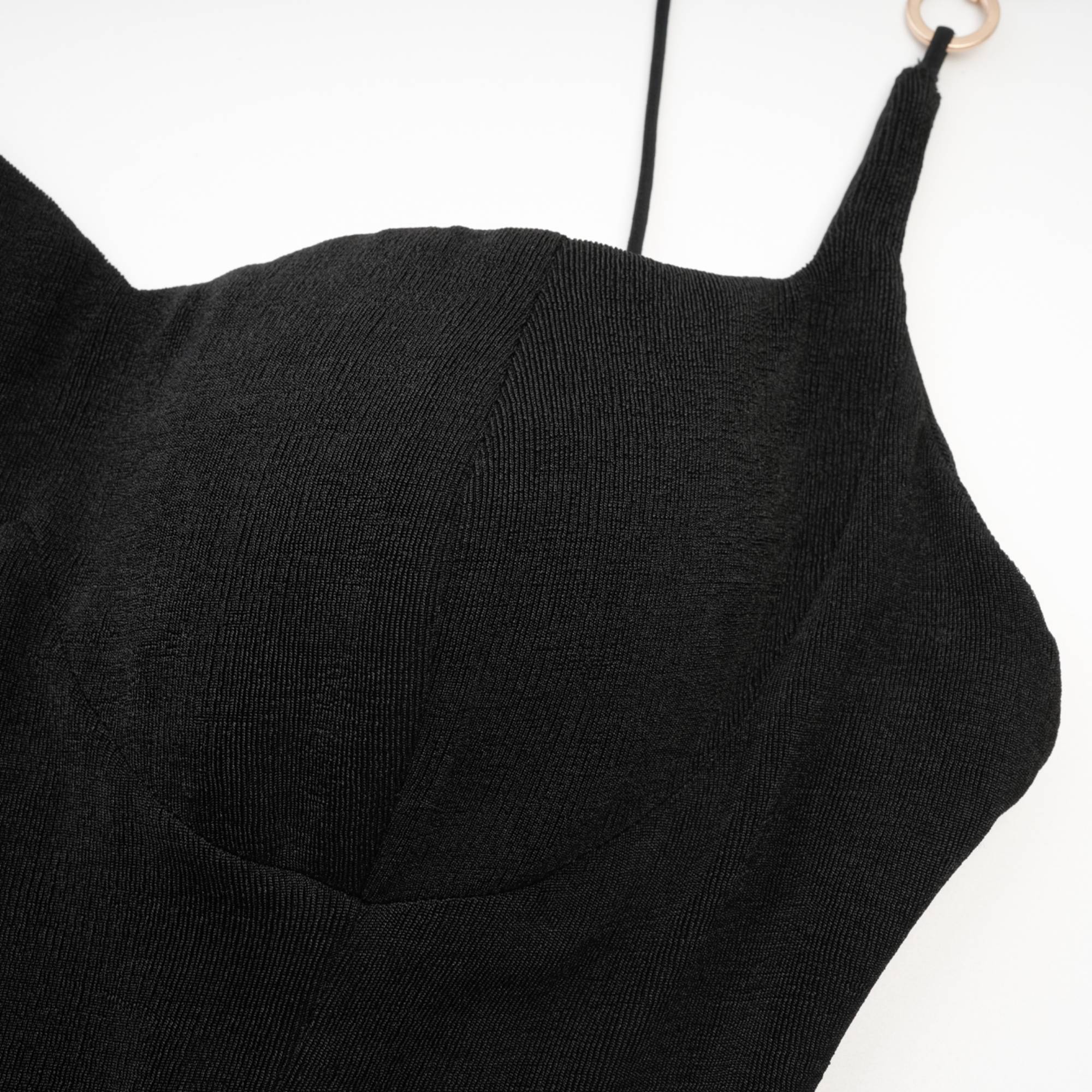 Ailbhe black bustier midi dress (US Only)