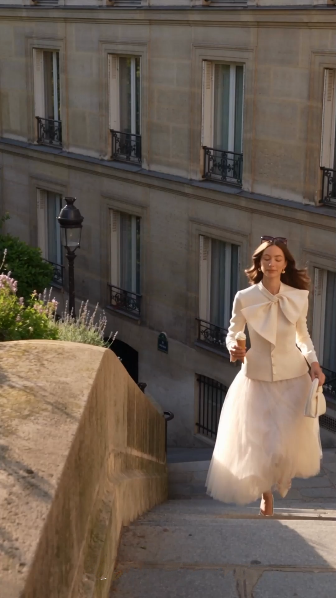 aurelia white bow collar jacket & tulle skirt set