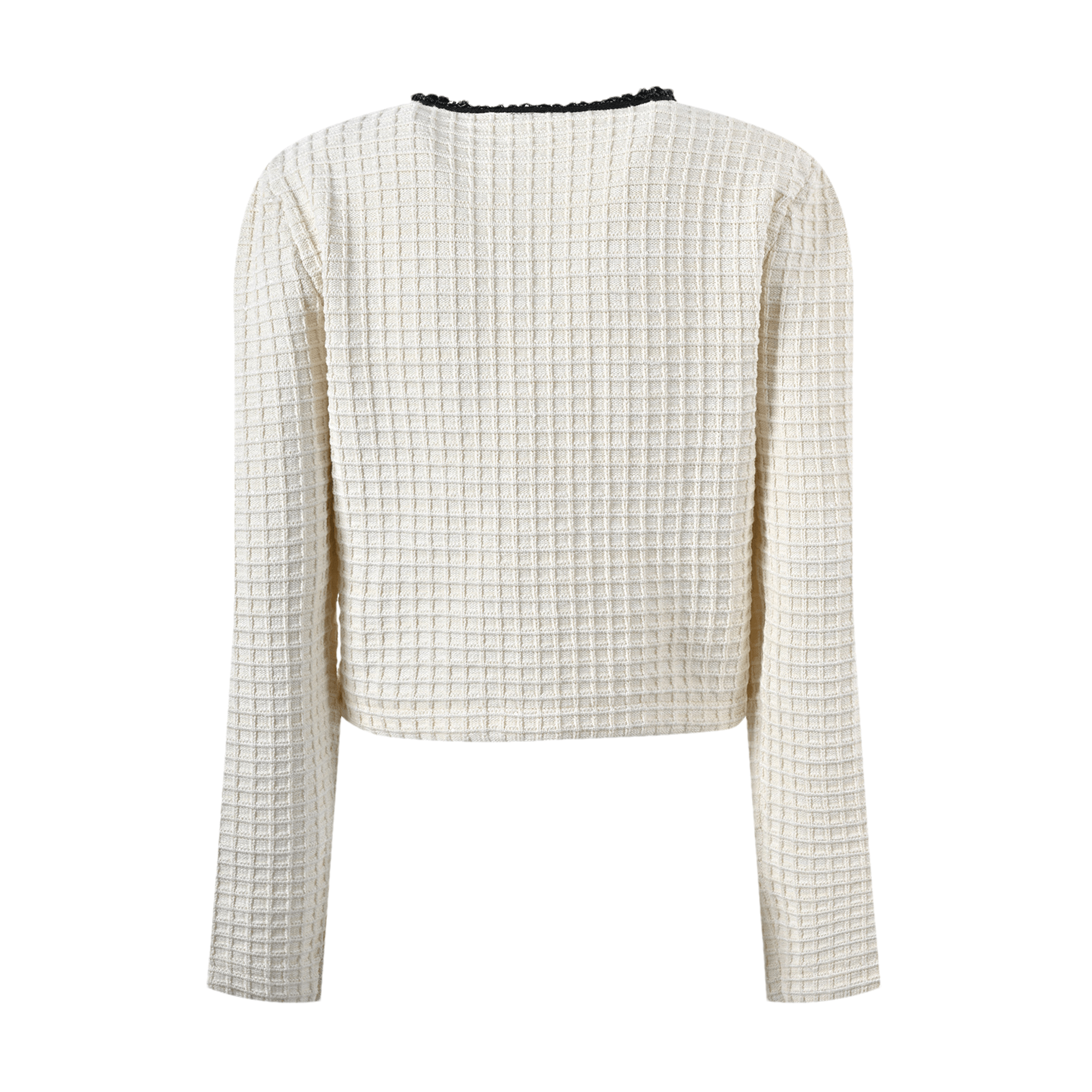 Audrey white waffle-knit jacket & skirt matching set