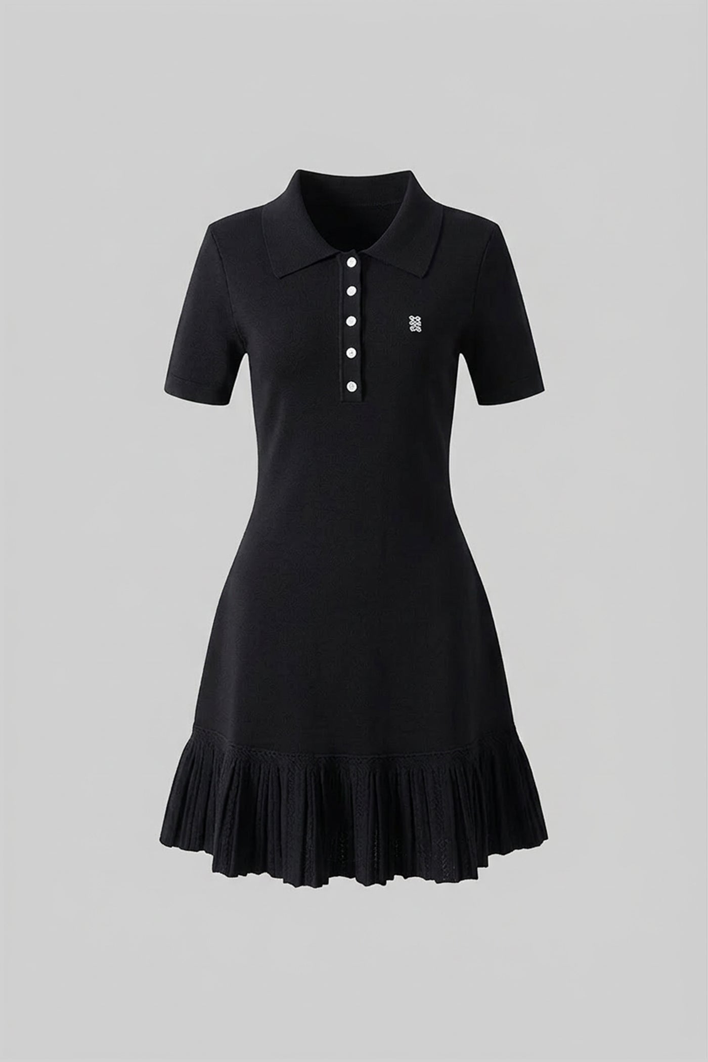 brock collection blue dress Andrea Pleated Mini Dress XS / Black main image 1