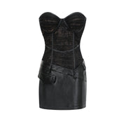 Cerys black mesh mini dress
