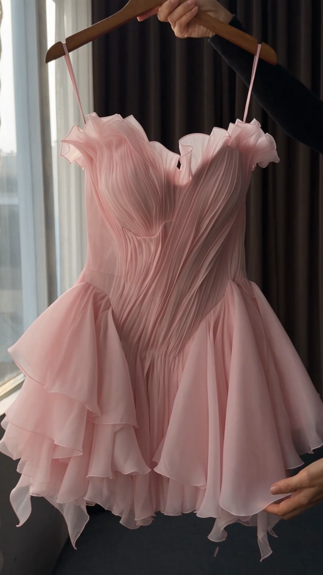 charlotte pink off shoulder ruffled mini dress