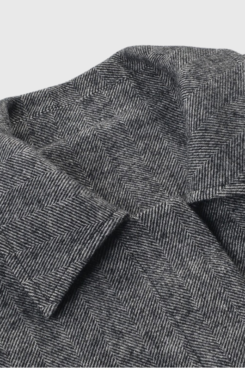 Short Textured Jacket with Pockets - Grey