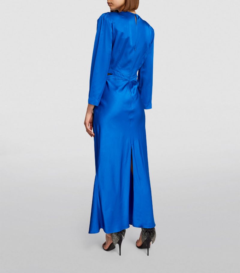 SANDRO  Satin Maxi Dress - Blue