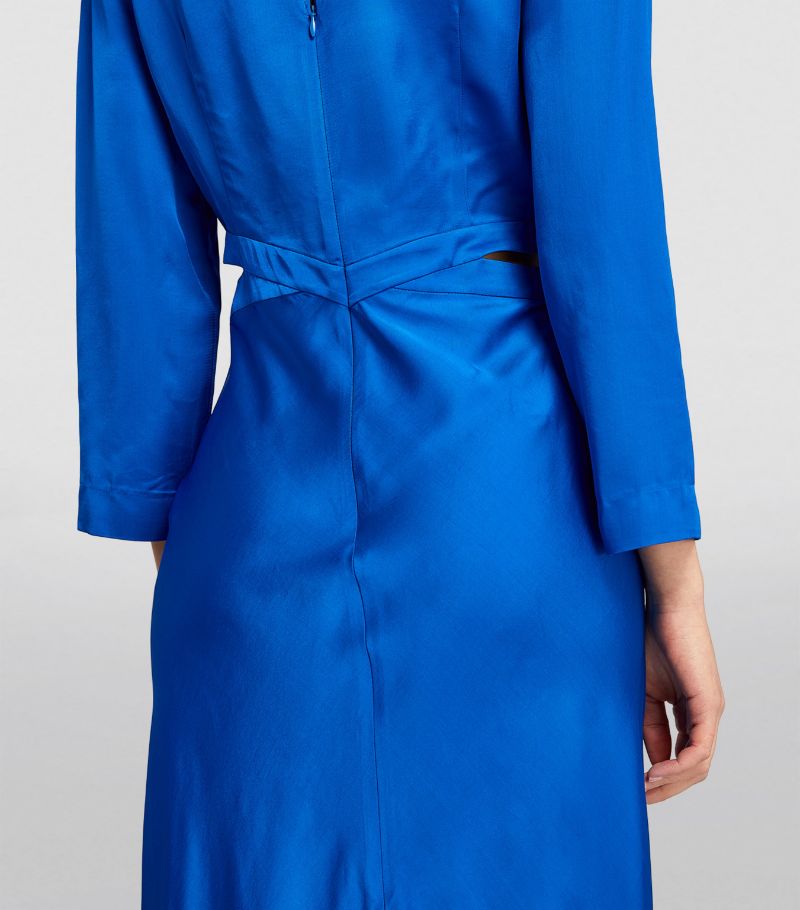 SANDRO  Satin Maxi Dress - Blue SOLD OUT