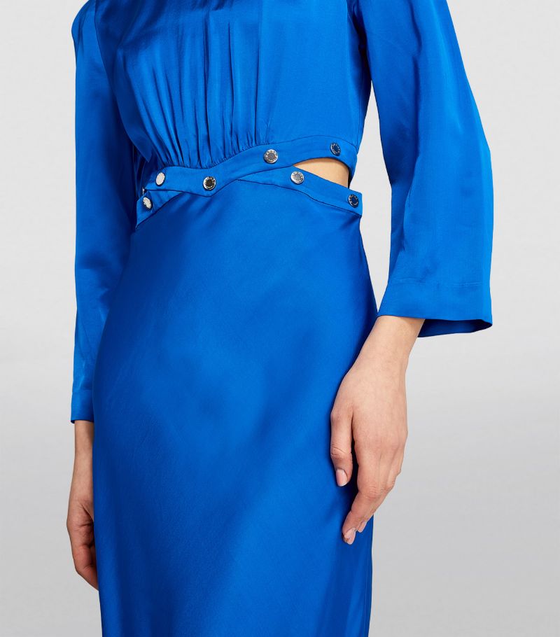 SANDRO  Satin Maxi Dress - Blue