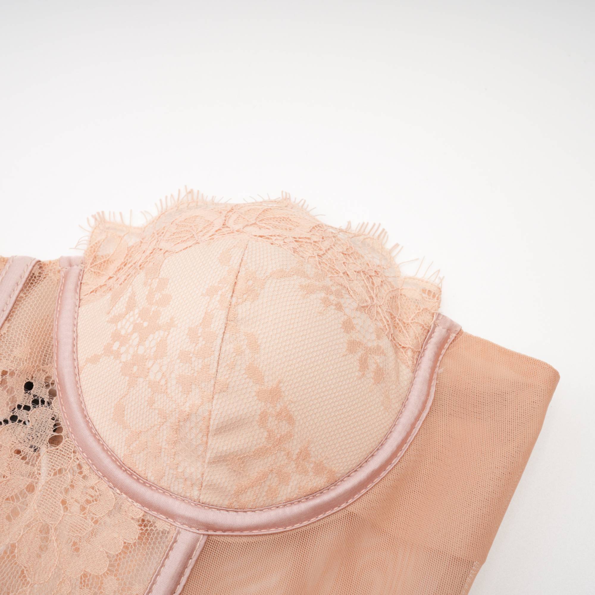 Eilís Pink Bustier Mesh Maxi Dress (Final Sale-US Only)