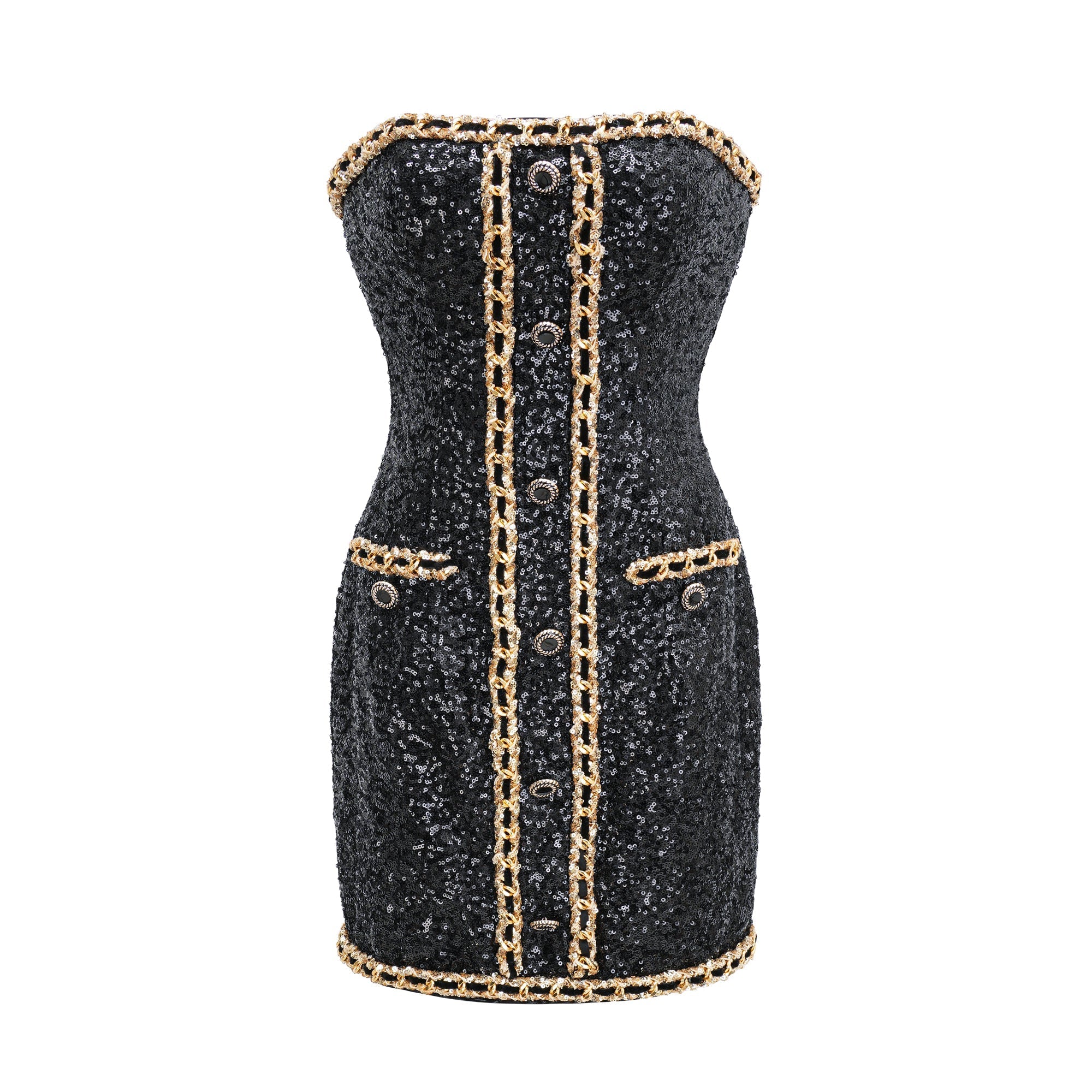 Eulalia black embellished mini dress (Final Sale)