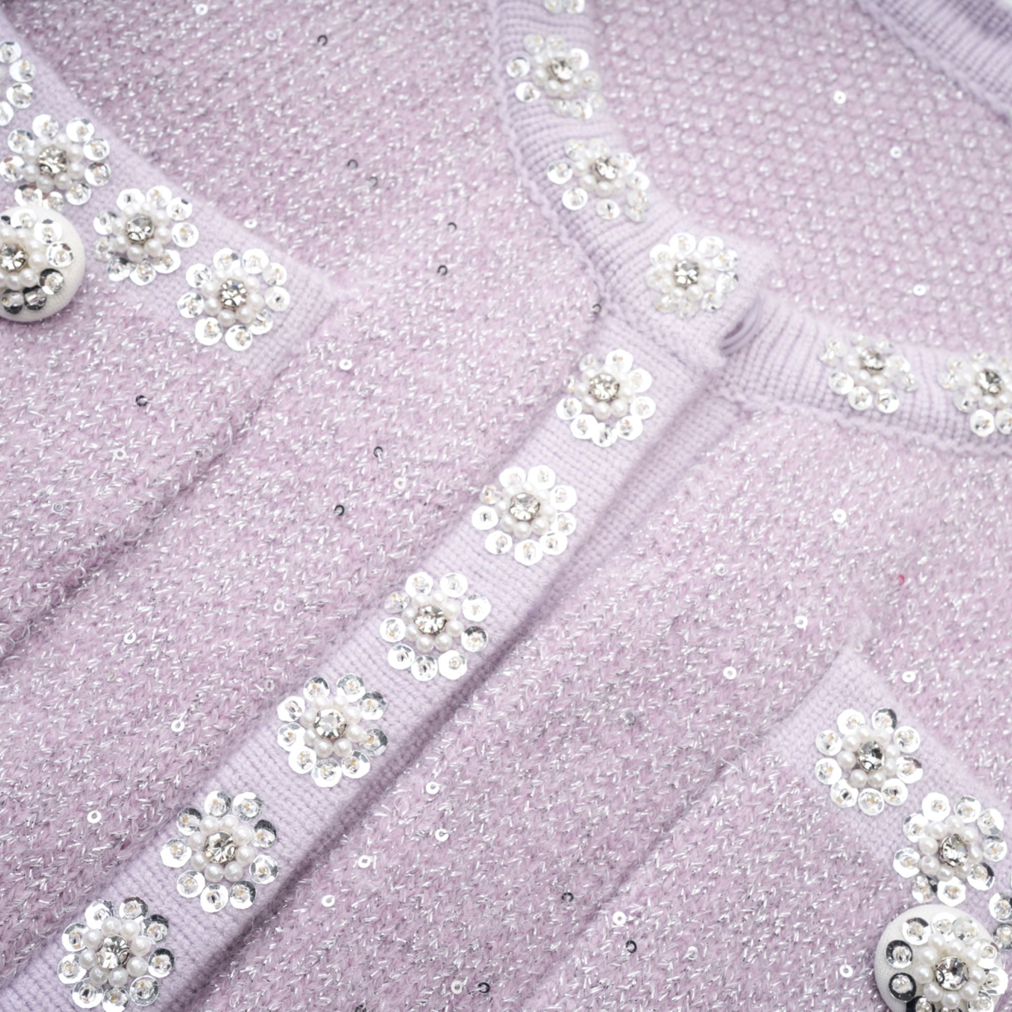 Fabienne purple sequin-detail jacket & skirt matching set (Final Sale-US Only)