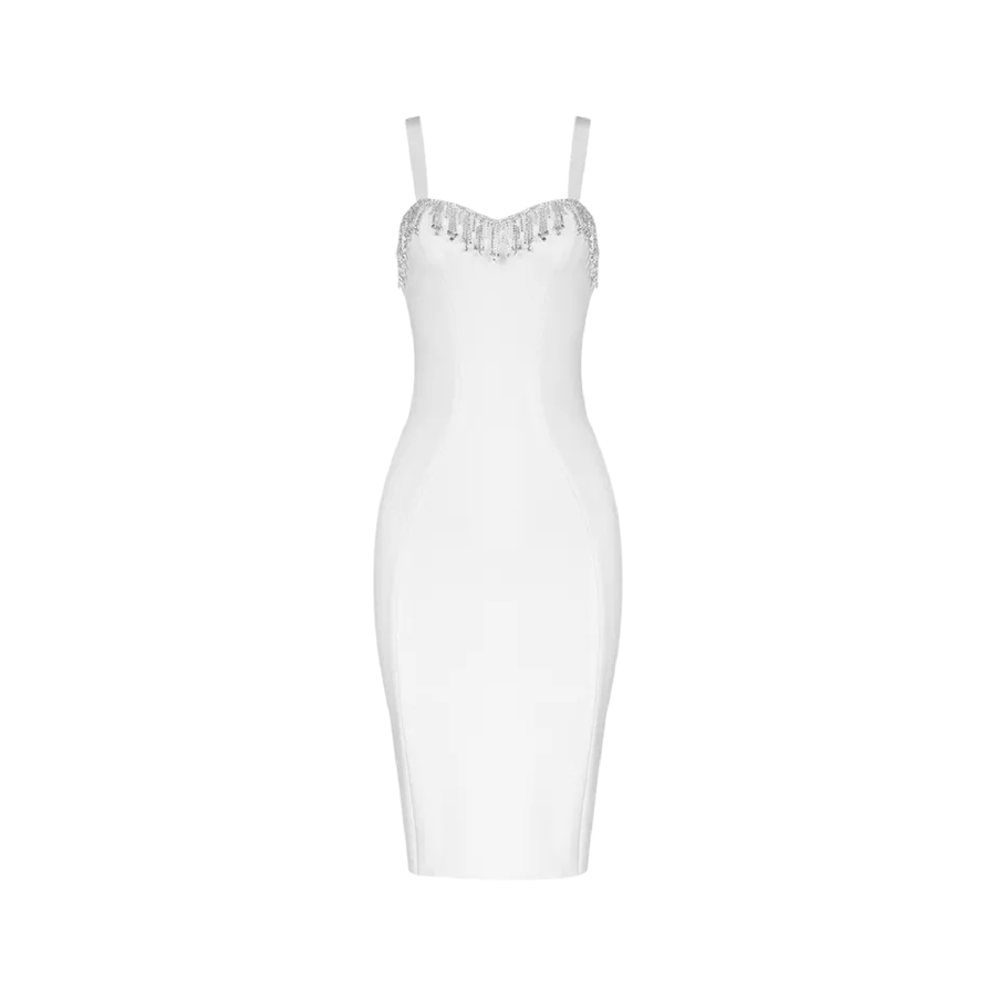 Félice crystal-trim bandage dress