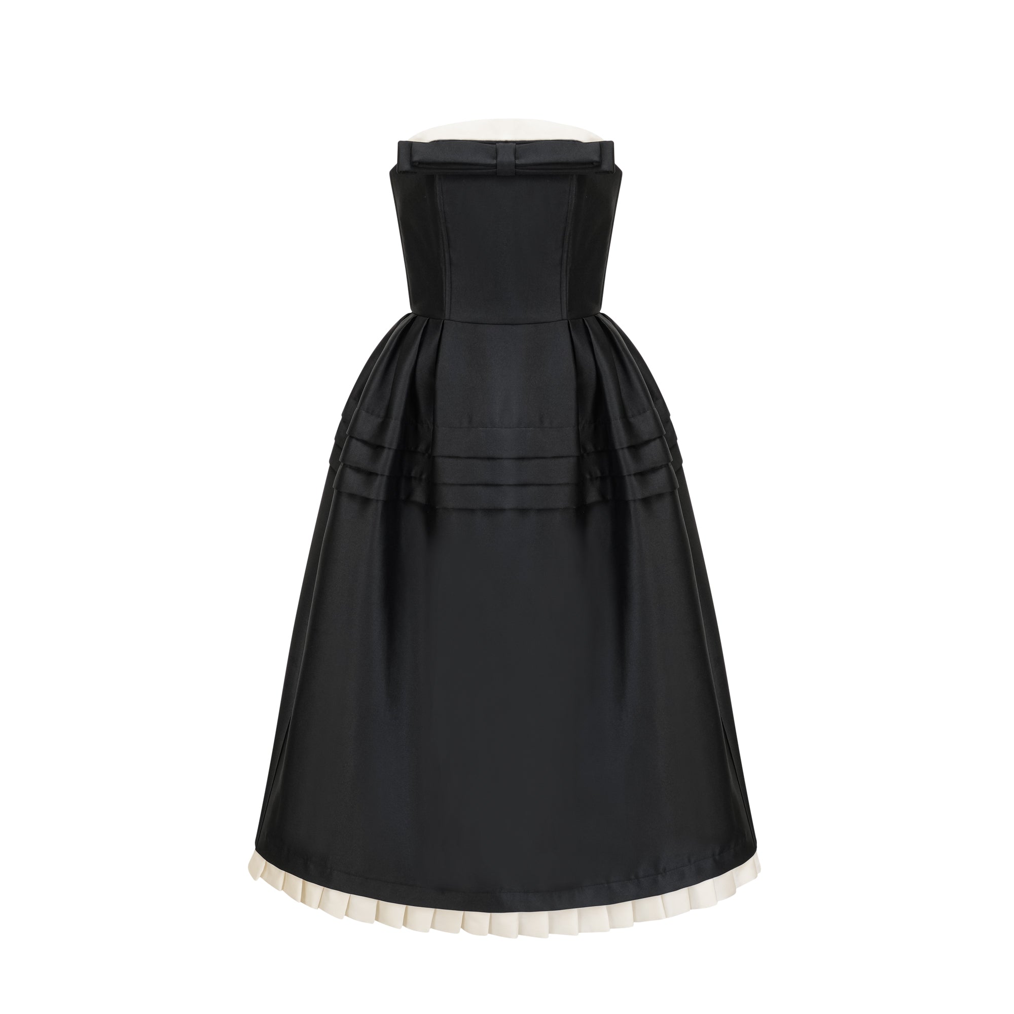 Felisara black bowknot midi dress (Final Sale-US Only)