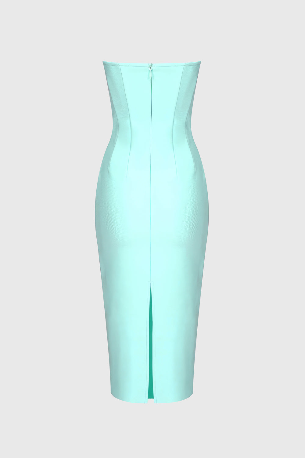 Bodycon Midi Dress with Applications - Turquoise