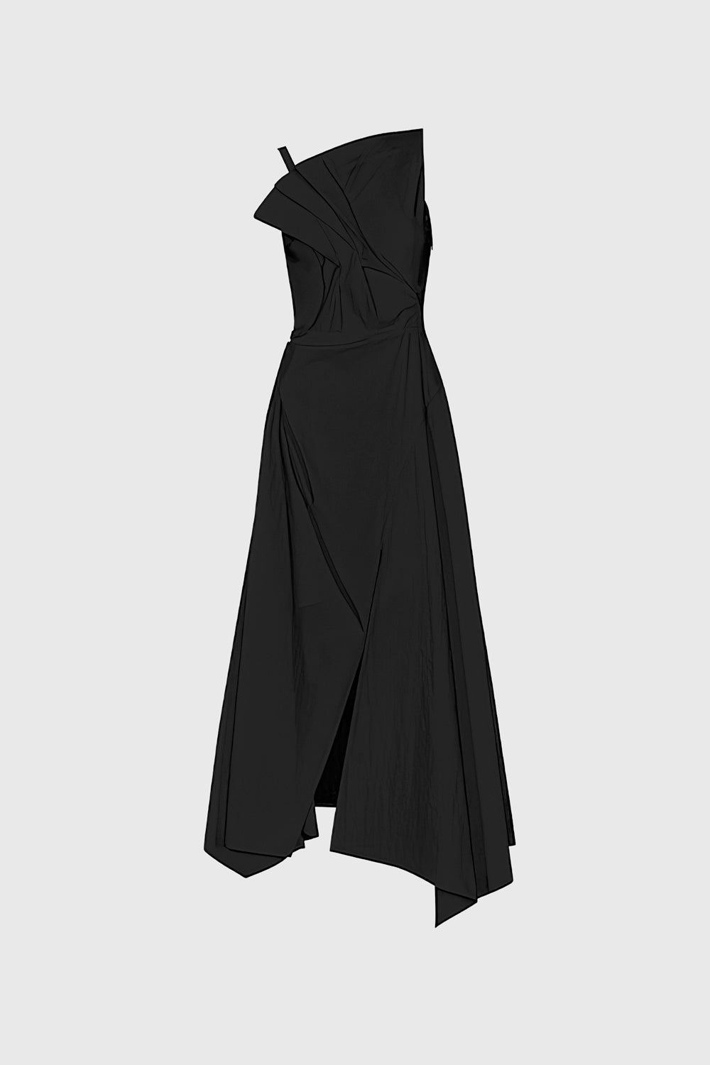 Irregular Midi Dress - Black