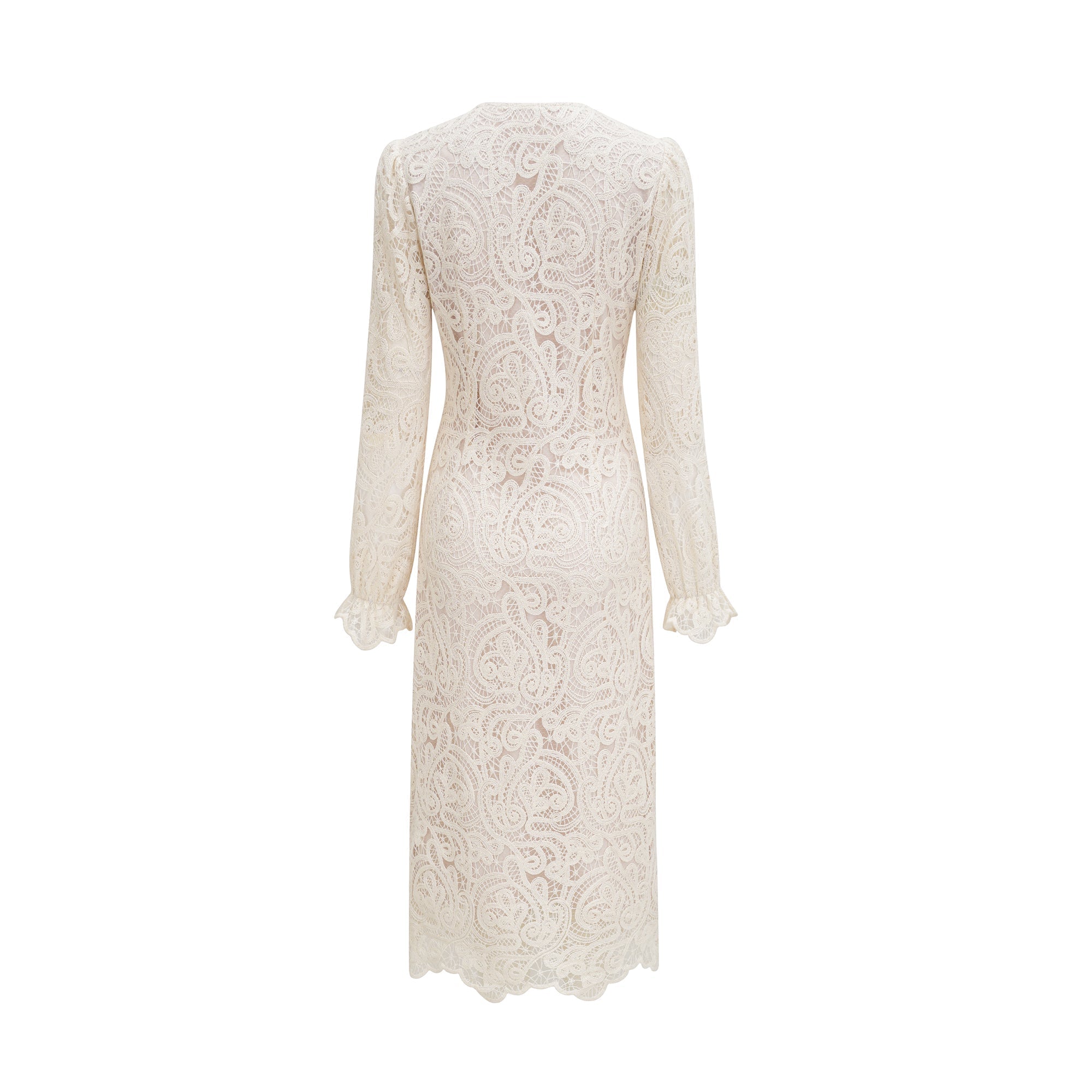Galatea white lace long-sleeve dress (Final Sale-US Only)