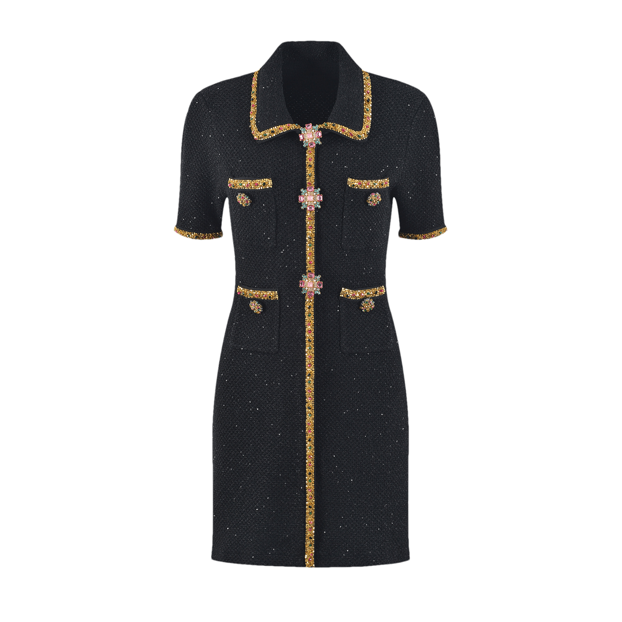 Héloïse sequin knitted dress