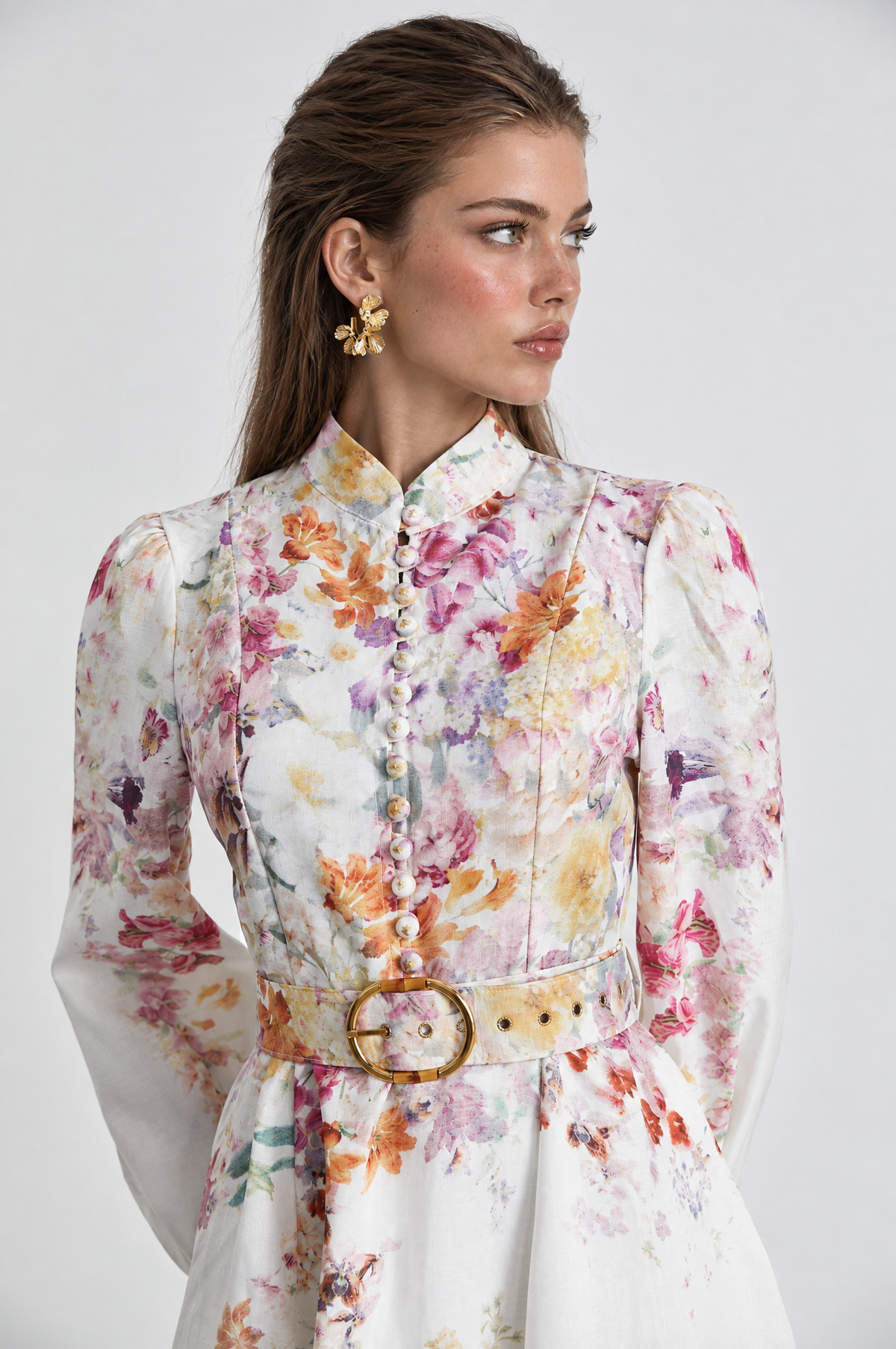 Bianca floral-print mini dress