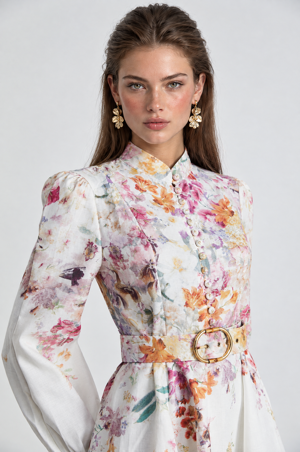 Bianca floral-print mini dress