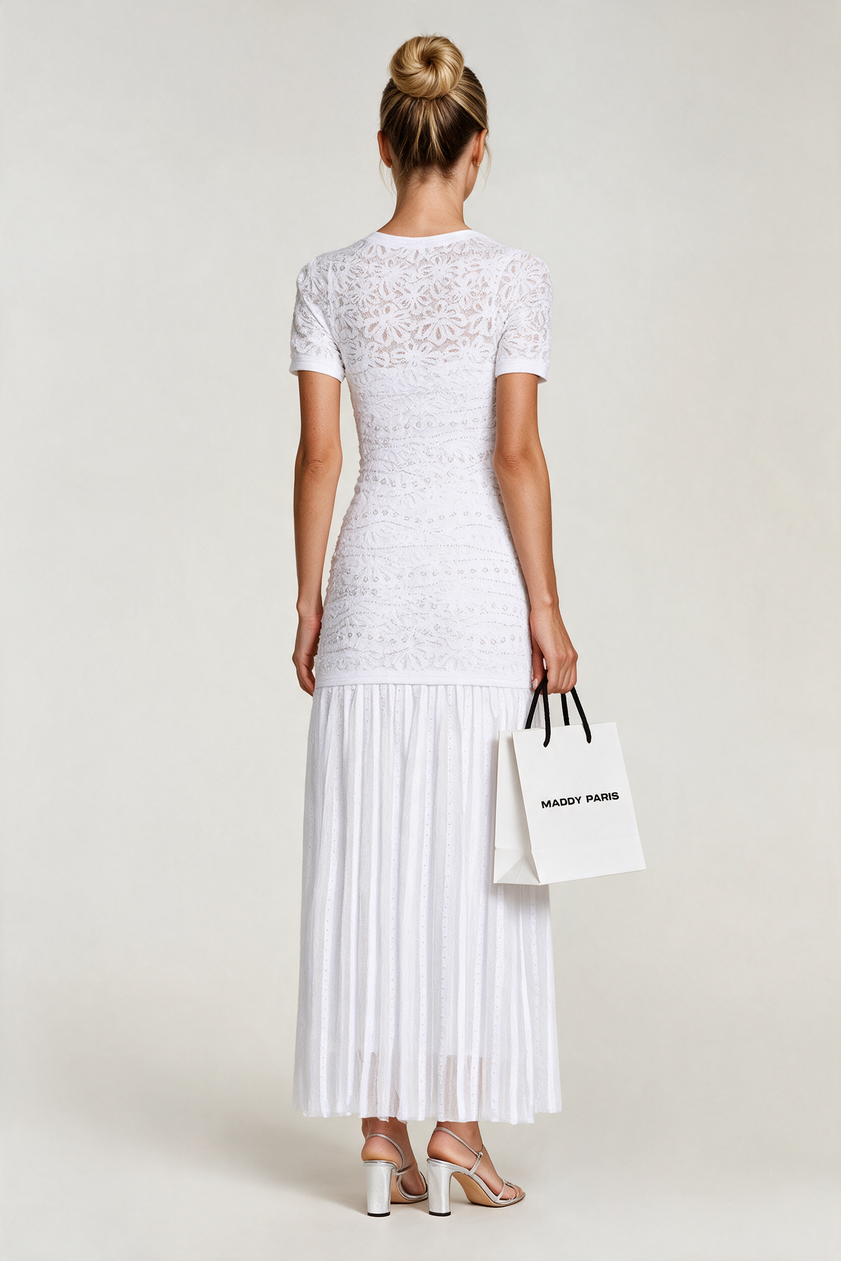 Sandro Levana beaded knit maxi dress - Light Blue