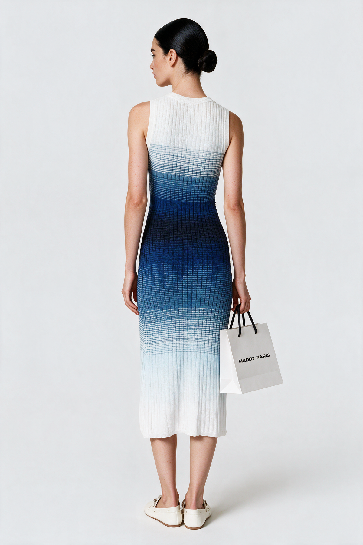 Sandro Ombre Sea knit maxi dress  - Blue