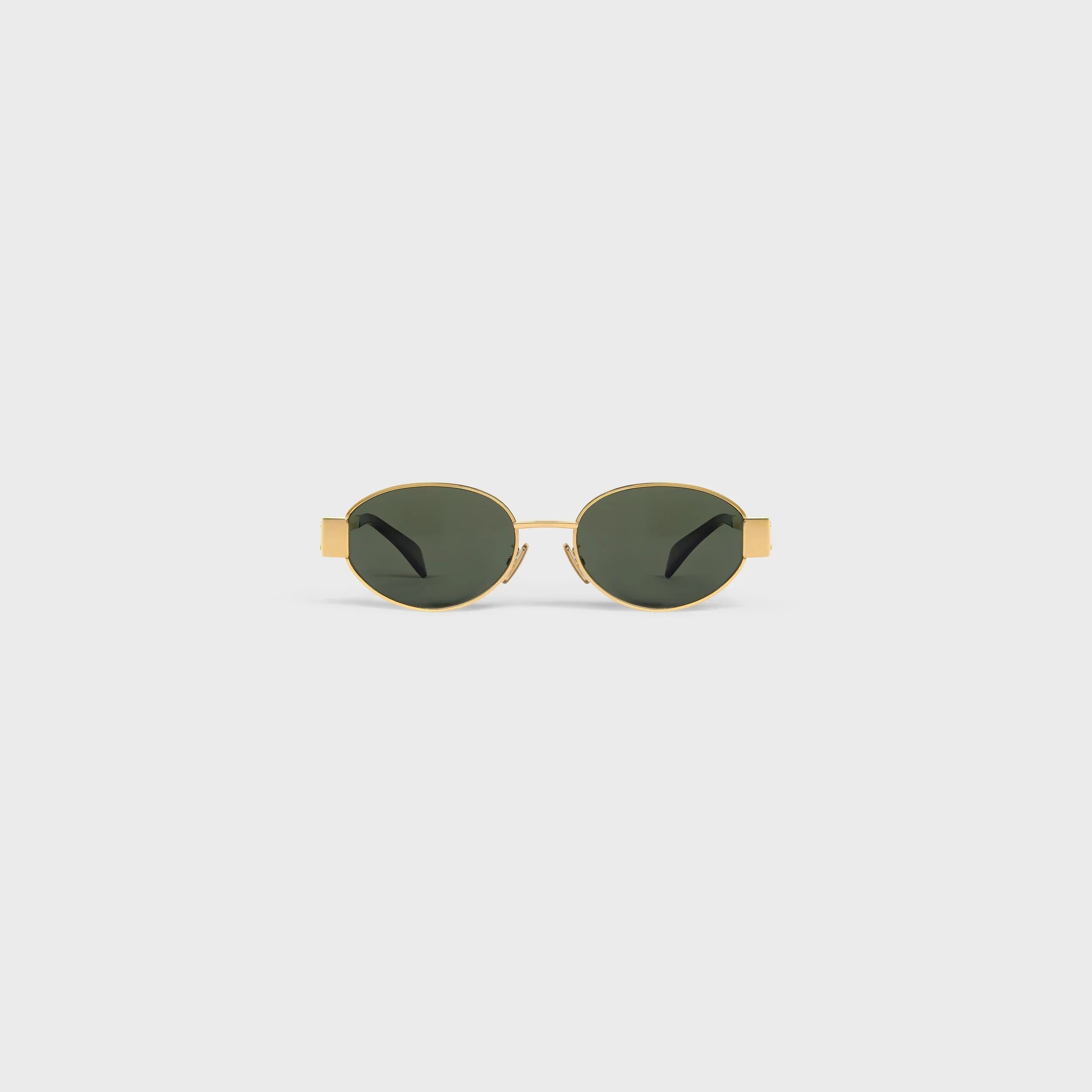 TRIOMPHE METAL 01 SUNGLASSES IN METAL GOLD / GREEN