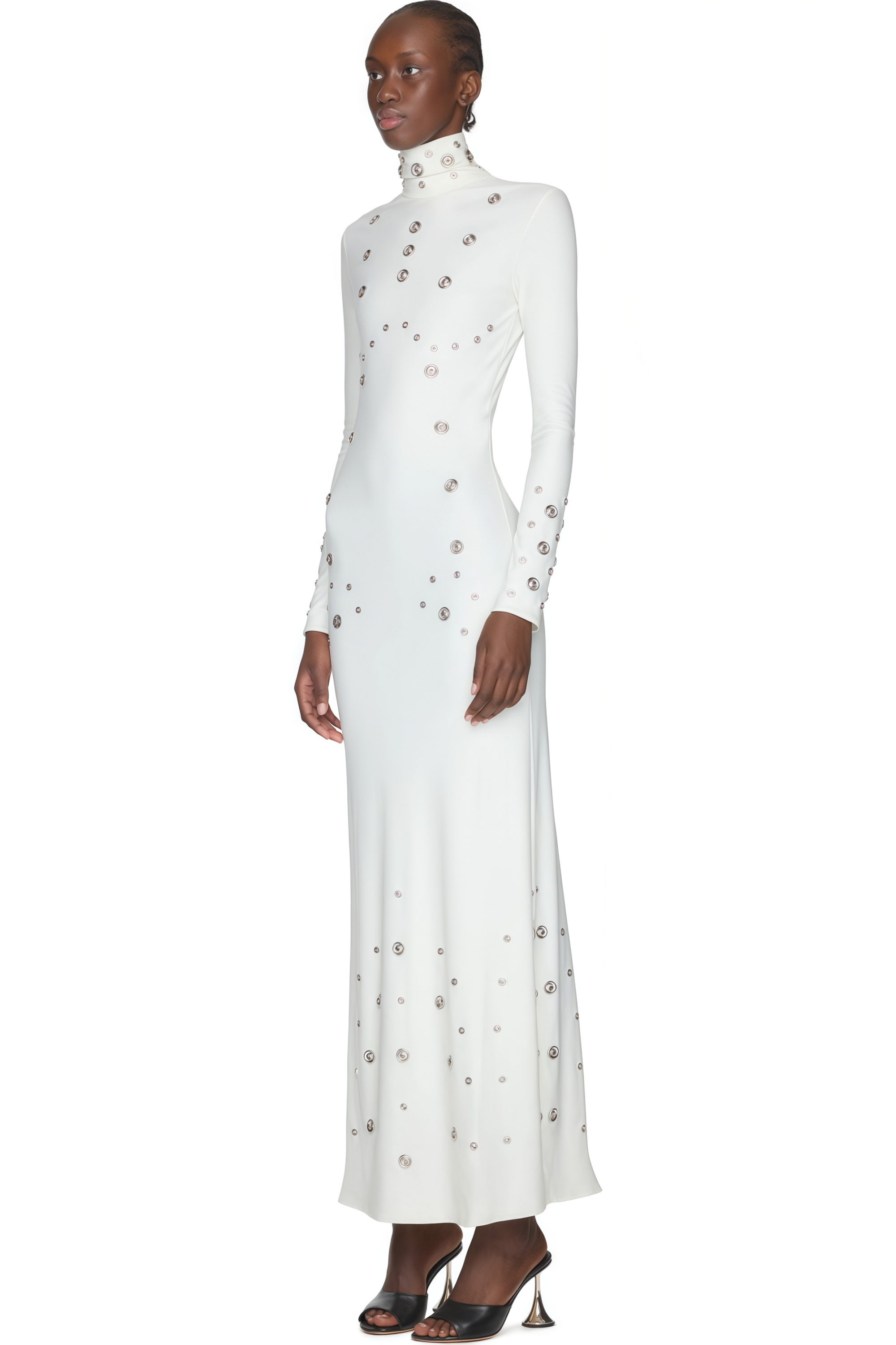 Yasmine High Neck Studded Maxi Dress