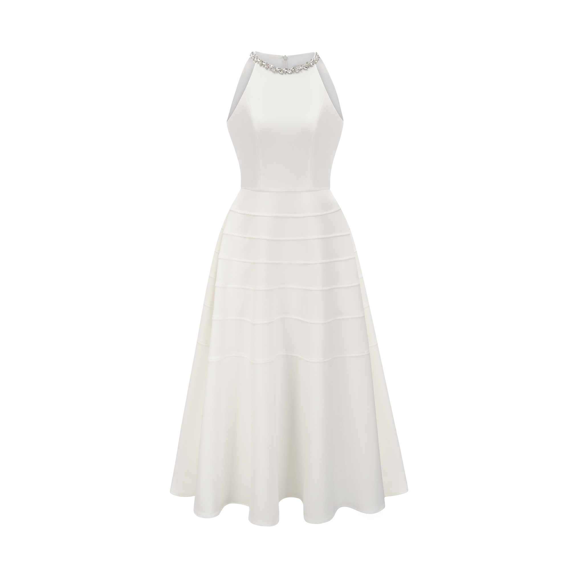 Inès white crystal-embellished midi dress (Final Sale-US Only)