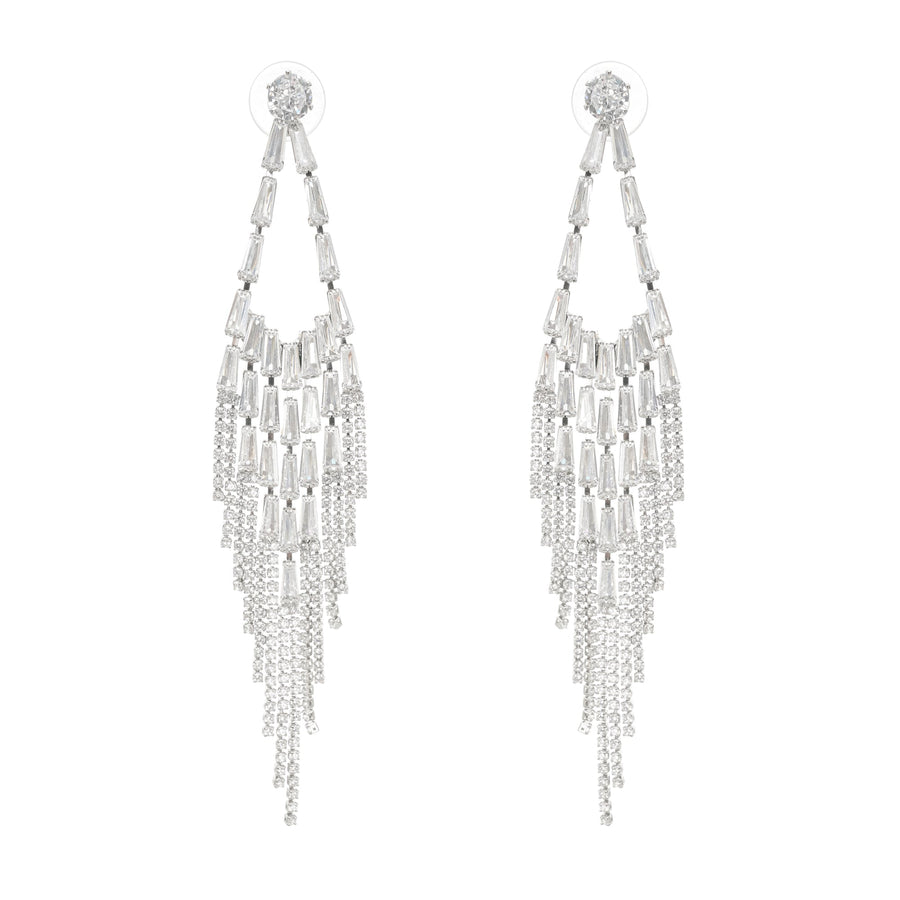 Isabelle crystal-embellished drop earrings