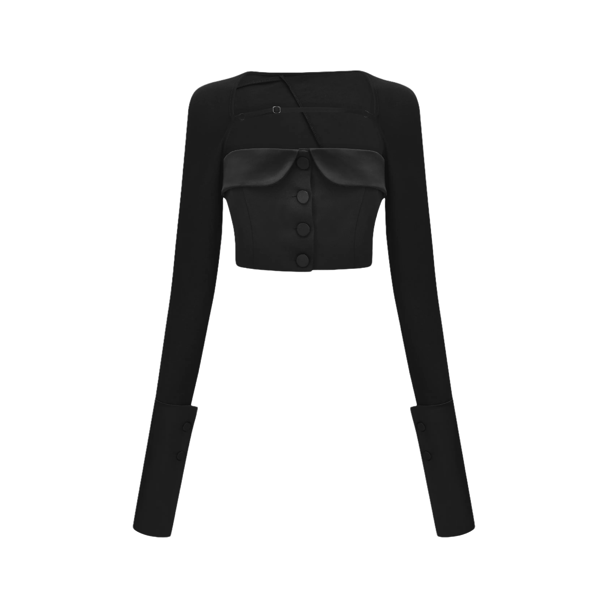Luciela spaghetti-detail crop top & skirt matching set