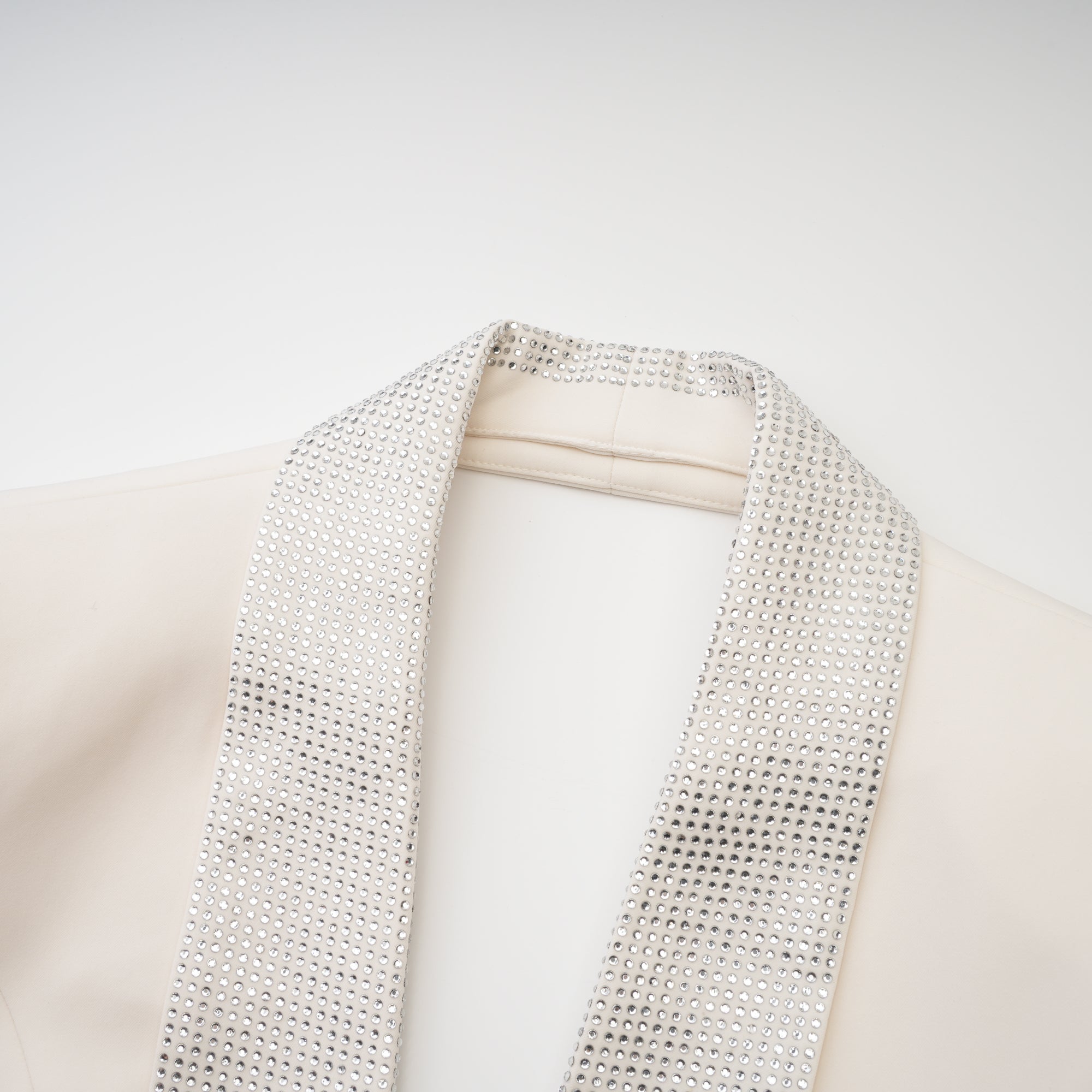 Jeanne crystal-embellished tailored dress coat