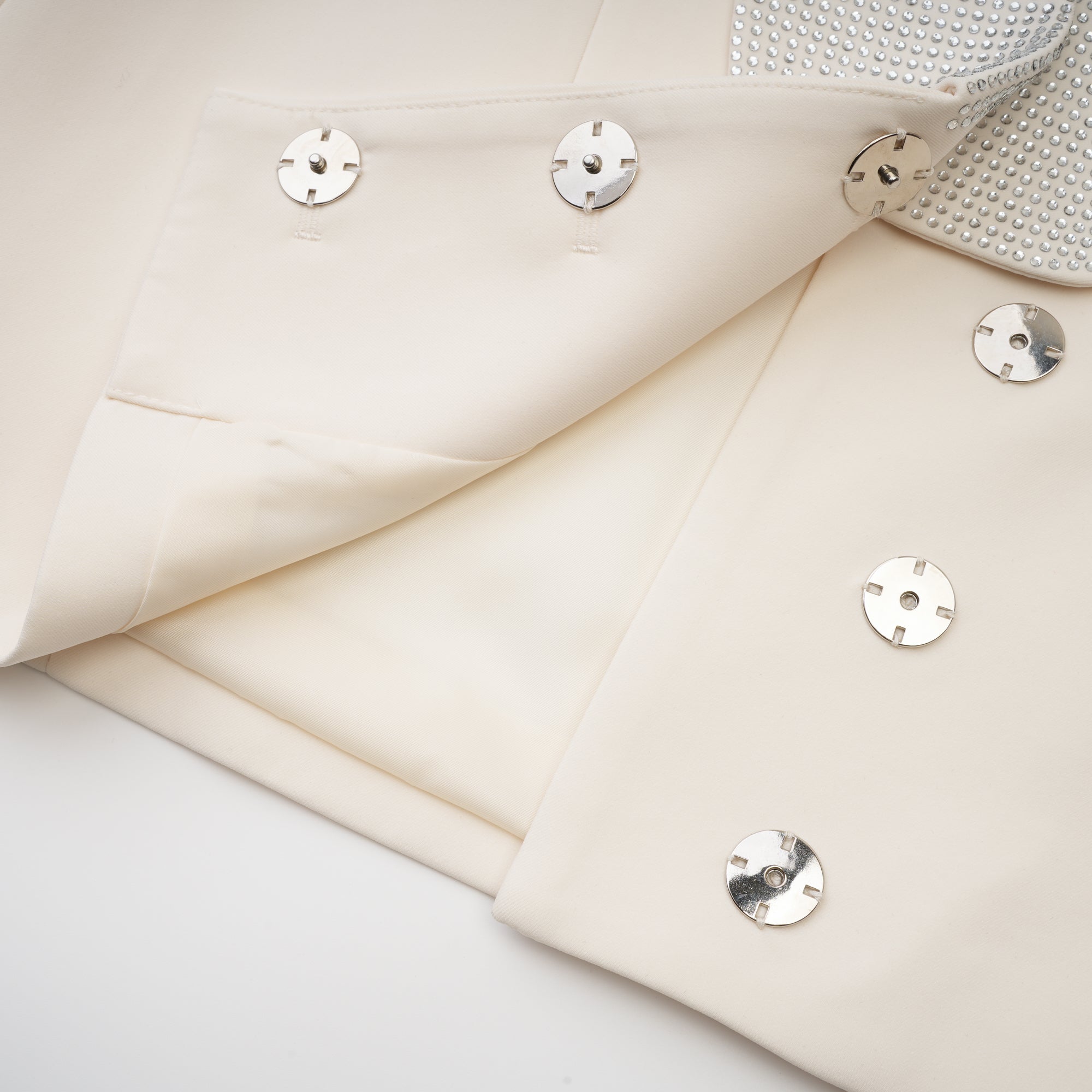 Jeanne crystal-embellished tailored dress coat