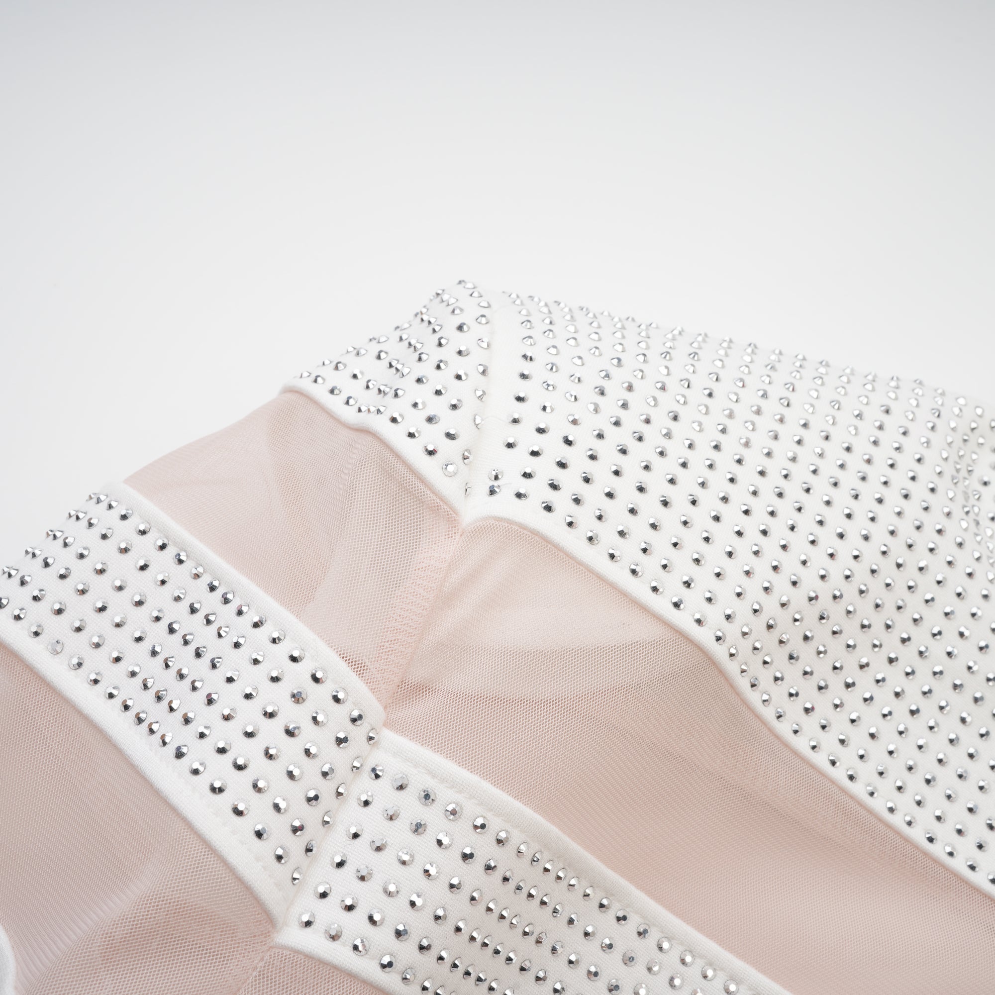 Jeanne semi-sheer panelled top