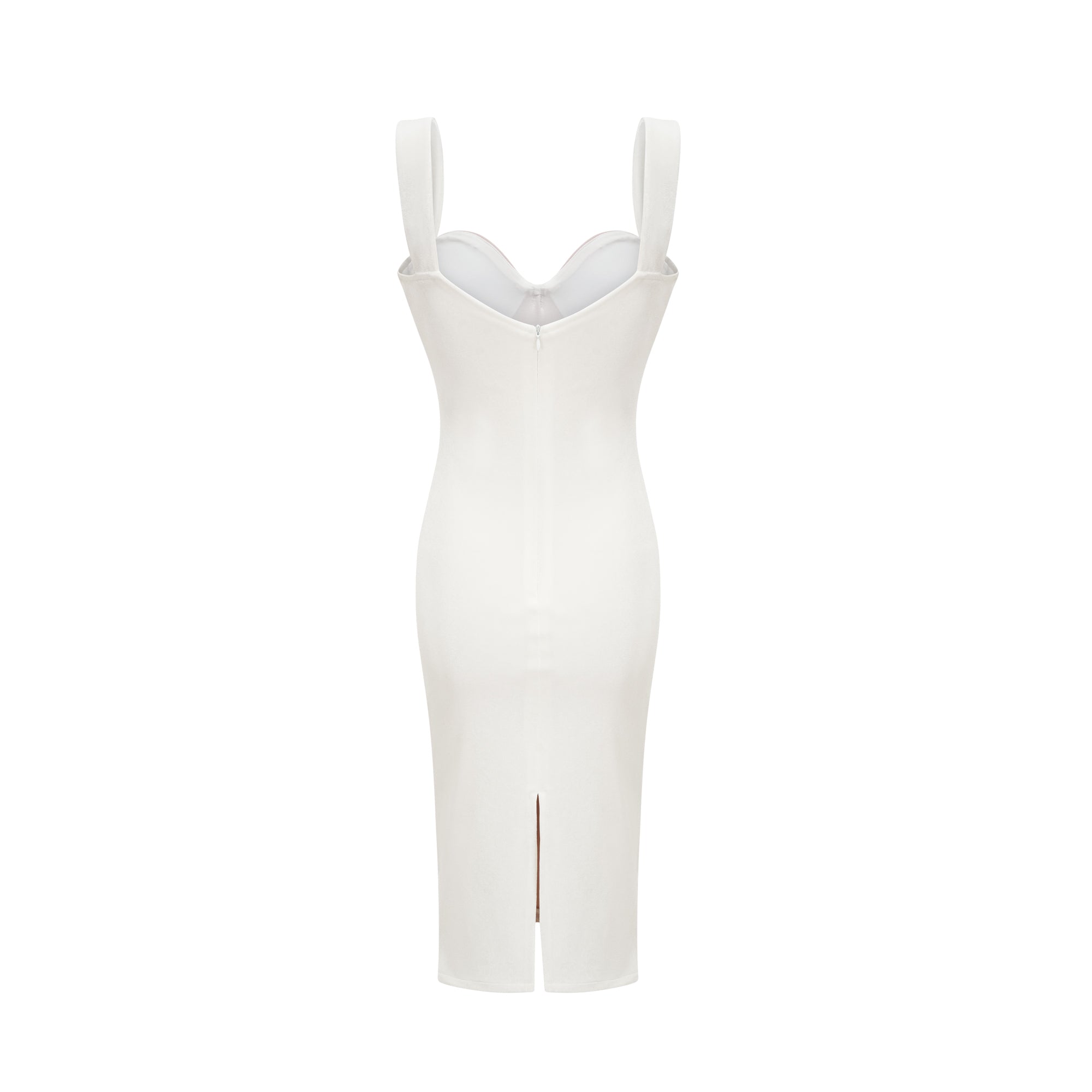 Kéfera white mesh midi dress (Final Sale)