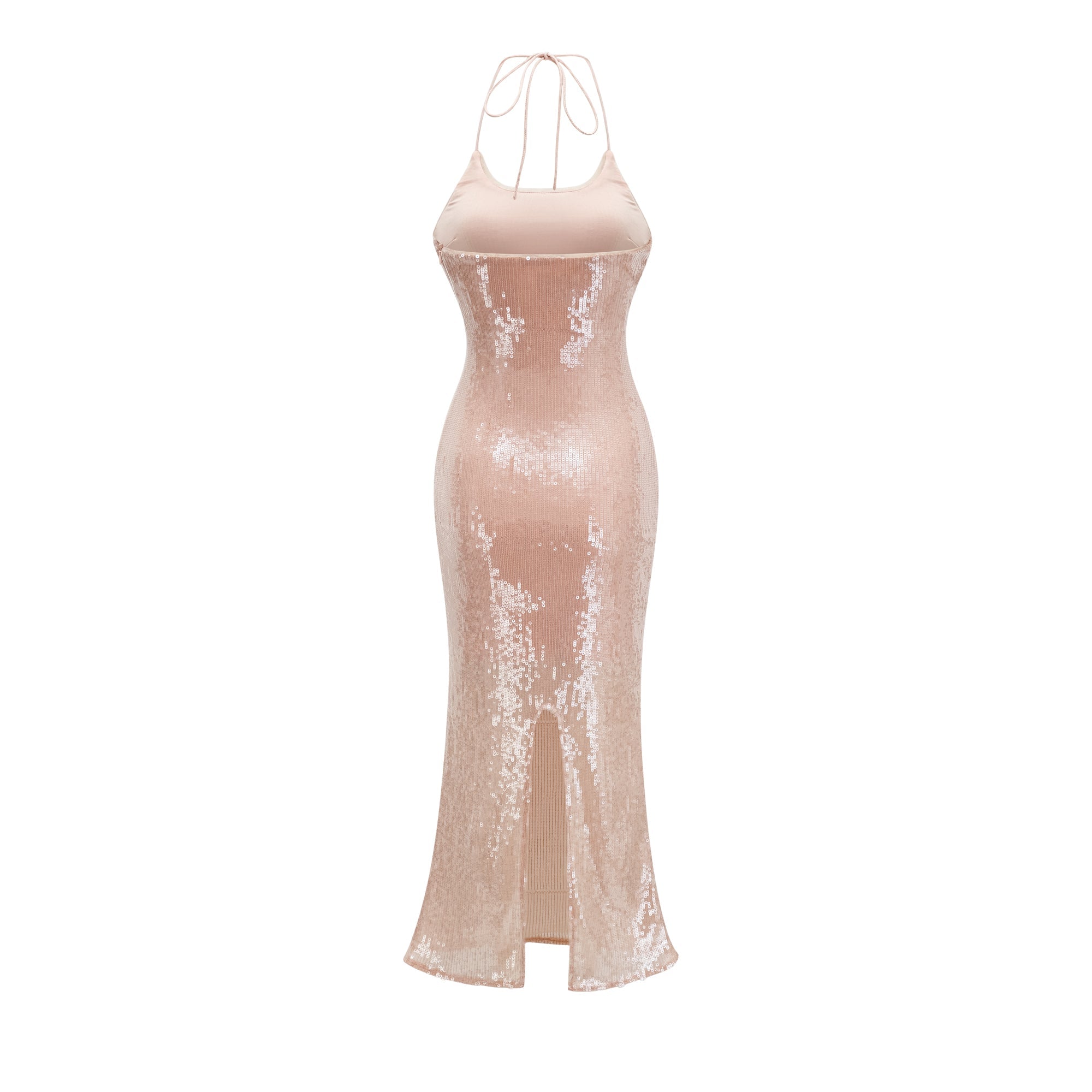 Laoise sequin halterneck midi dress