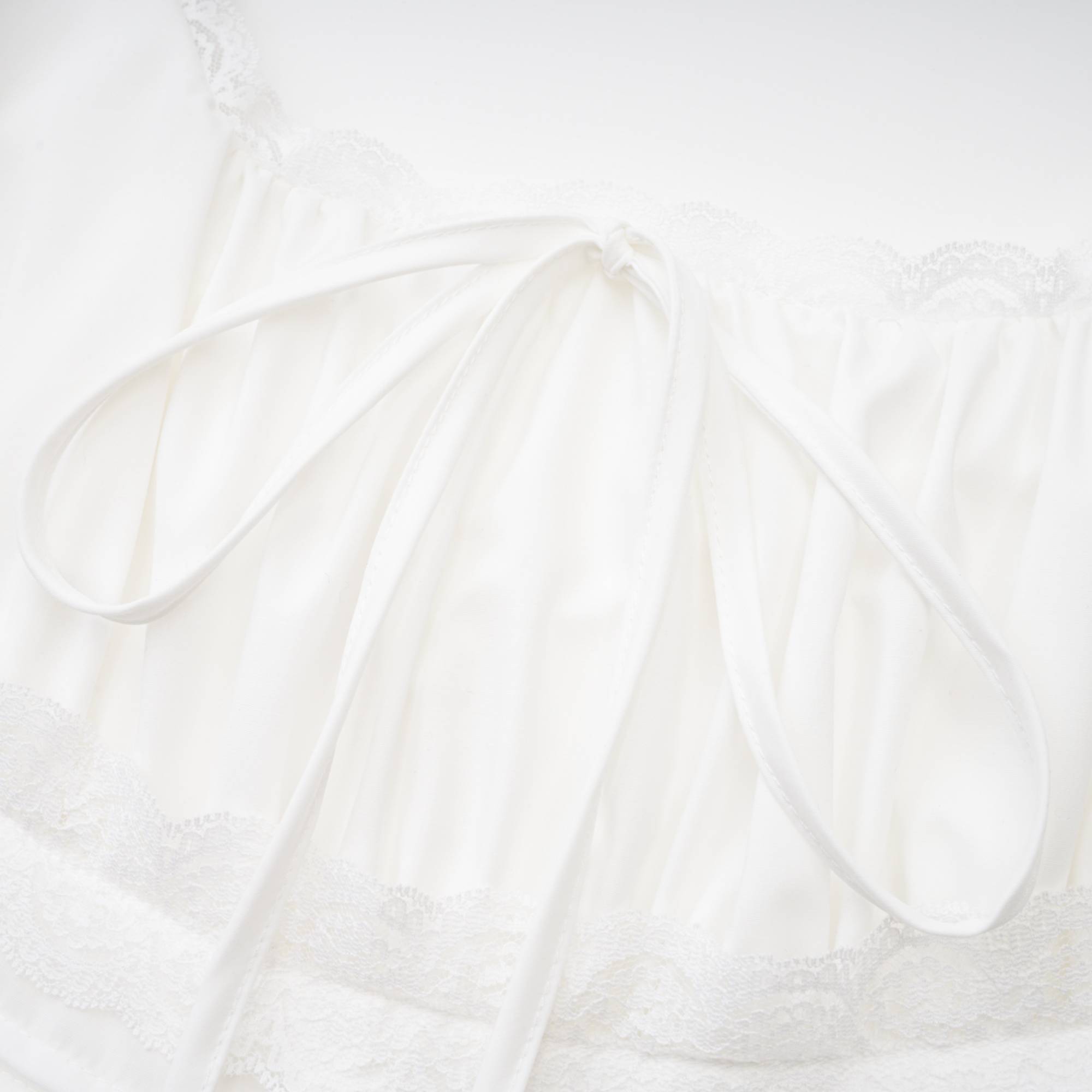 Leiana white pleated lace straps dress (US Only)