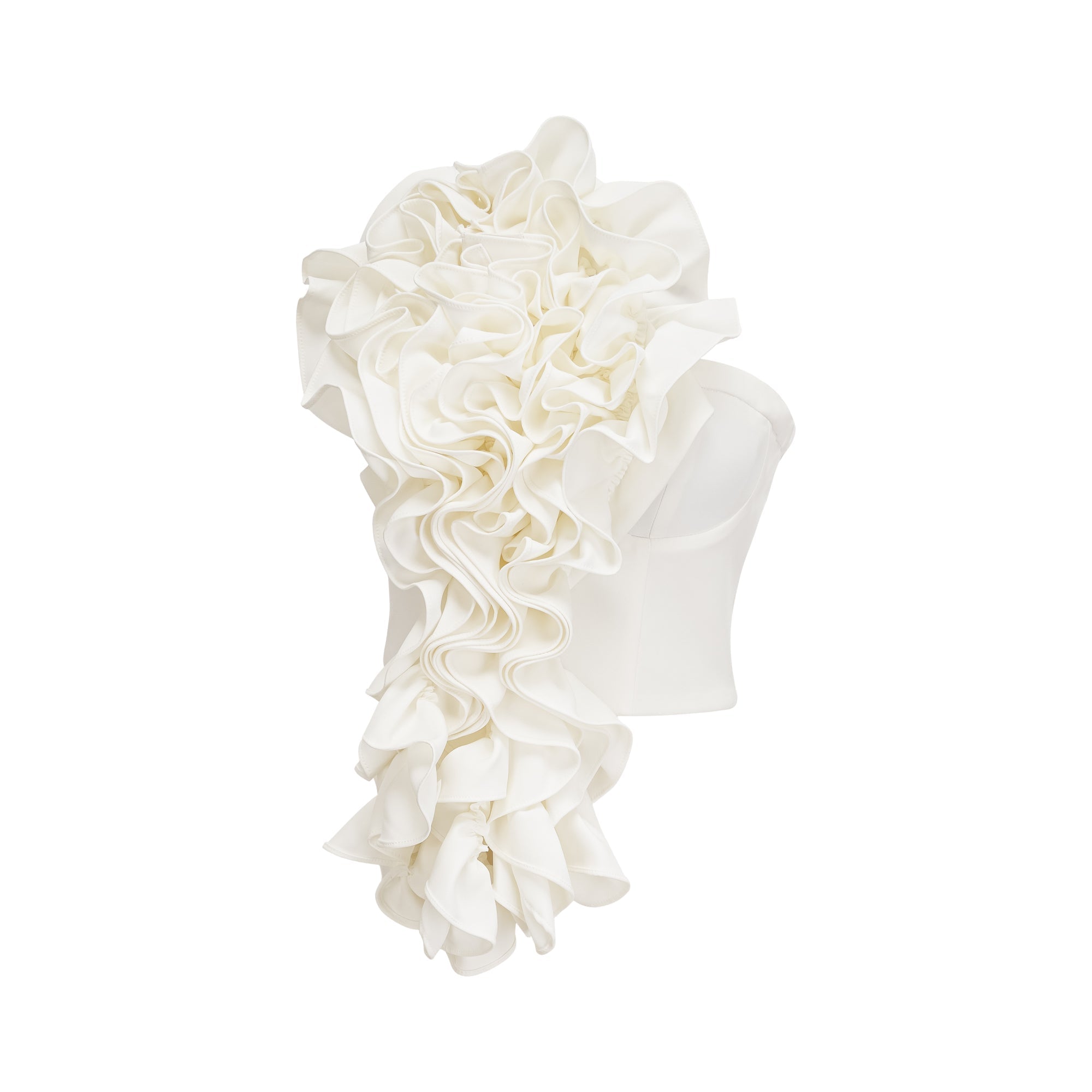 Lucie white floral-applique top