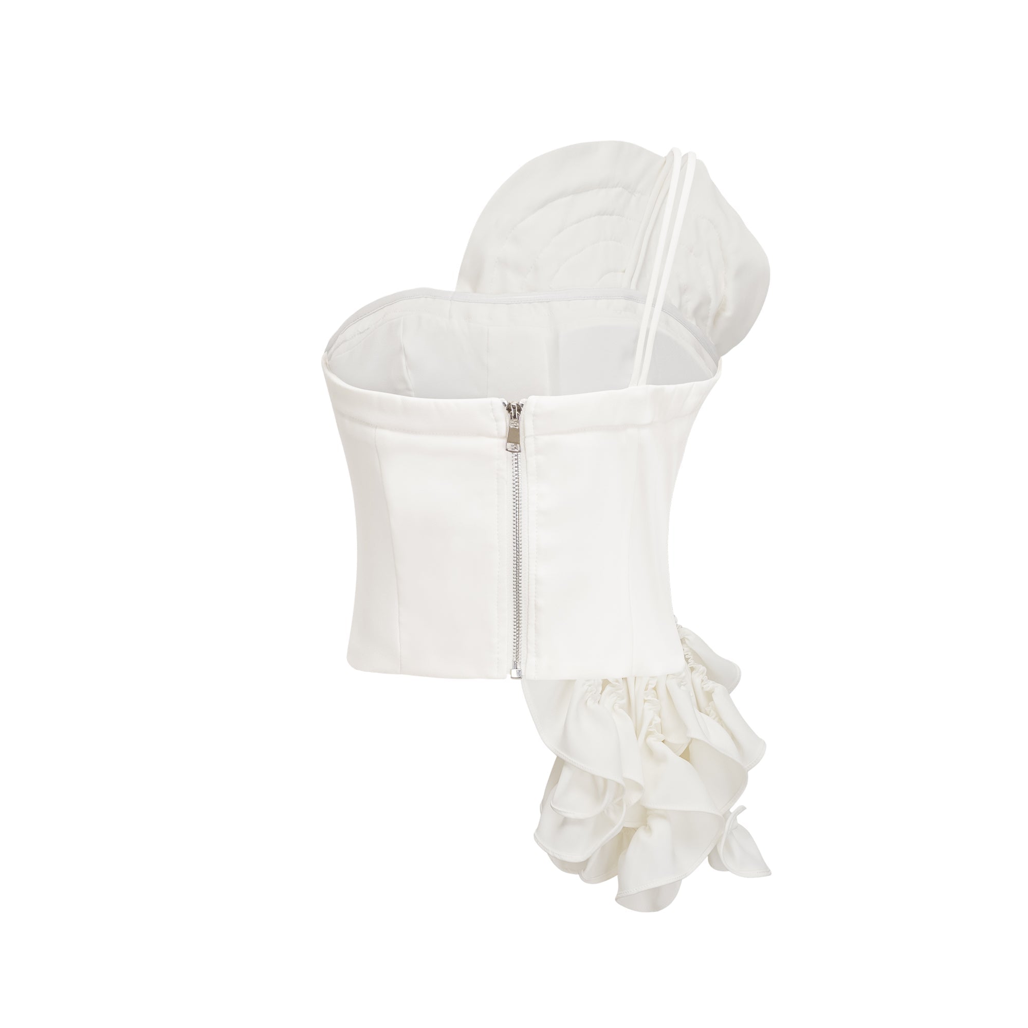 Lucie white floral-applique top