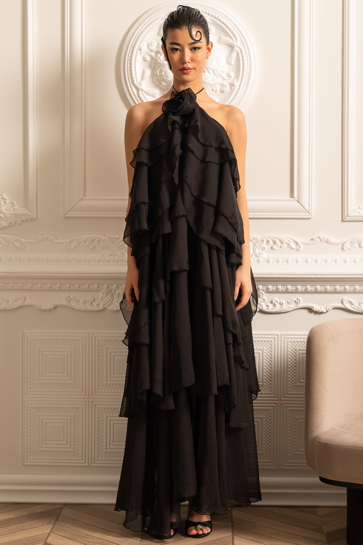 ruffle dress black Lori Extra Wide Fit Court Shoes – Black Suede – Sargasso and Grey