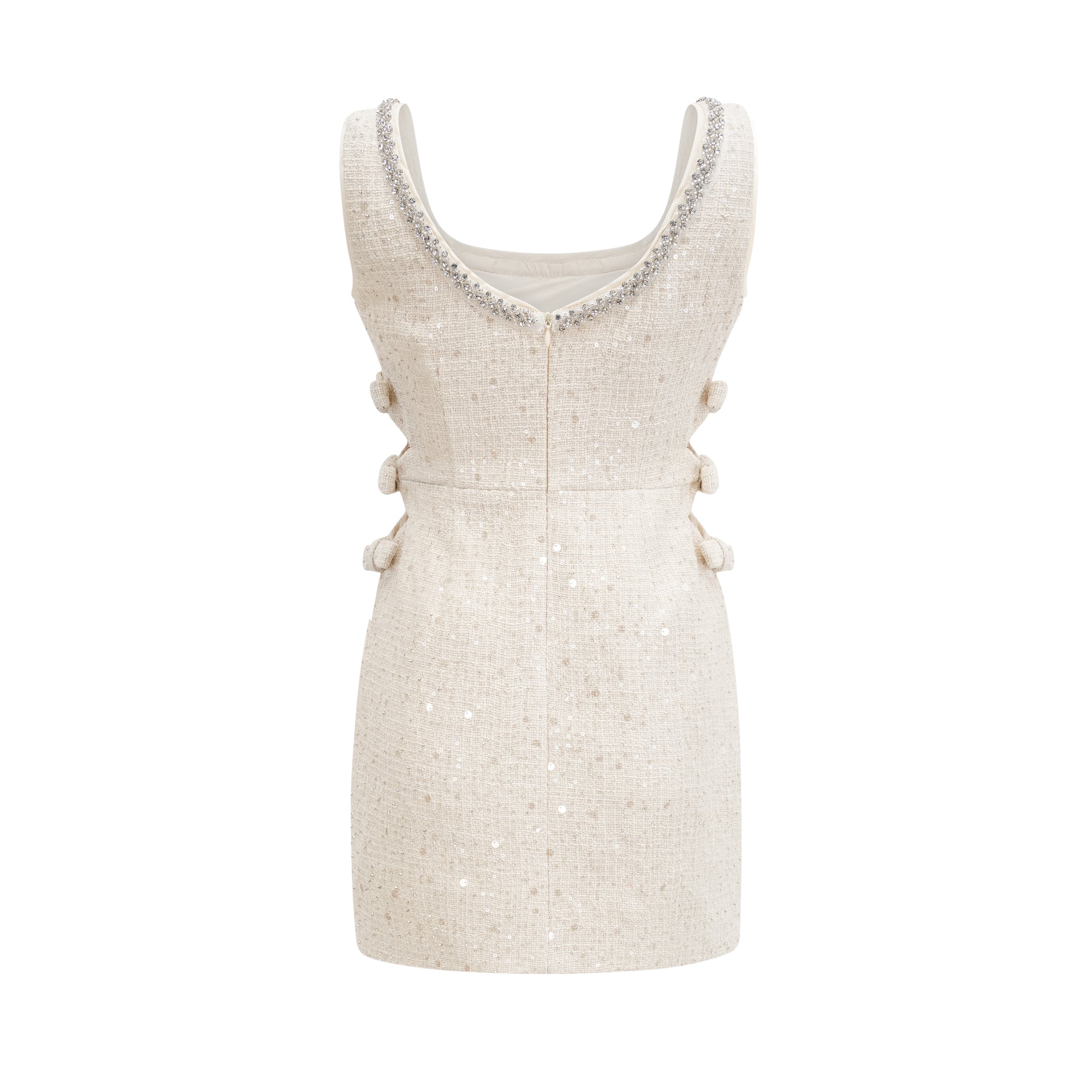 Manon white tweed sequined mini dress (UK Only)