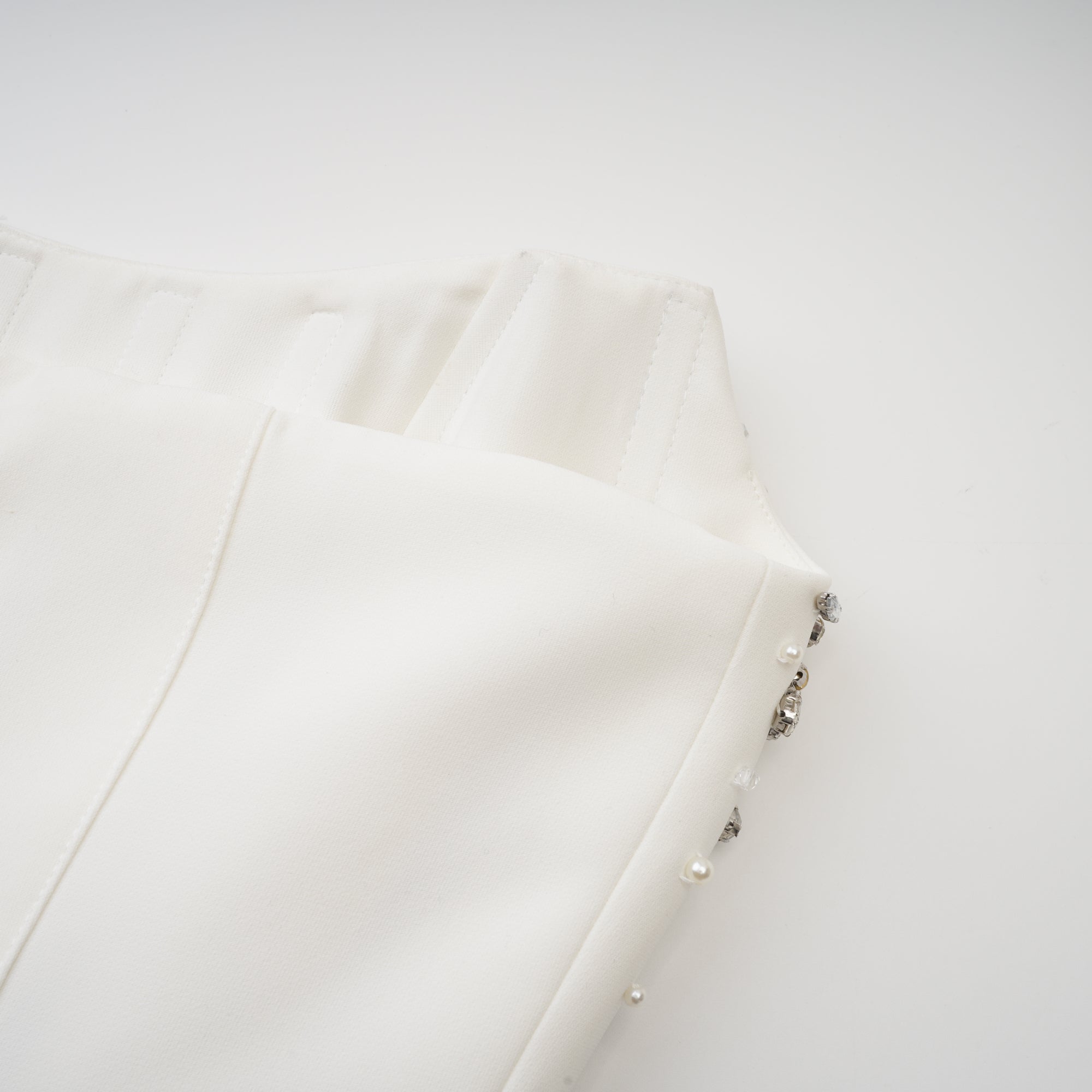 Melisande white embellished midi dress (US Only)