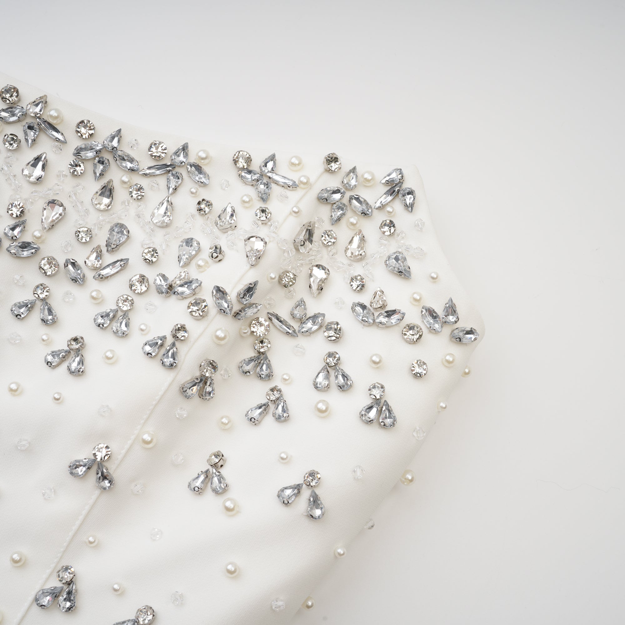 Melisande white embellished midi dress (US Only)